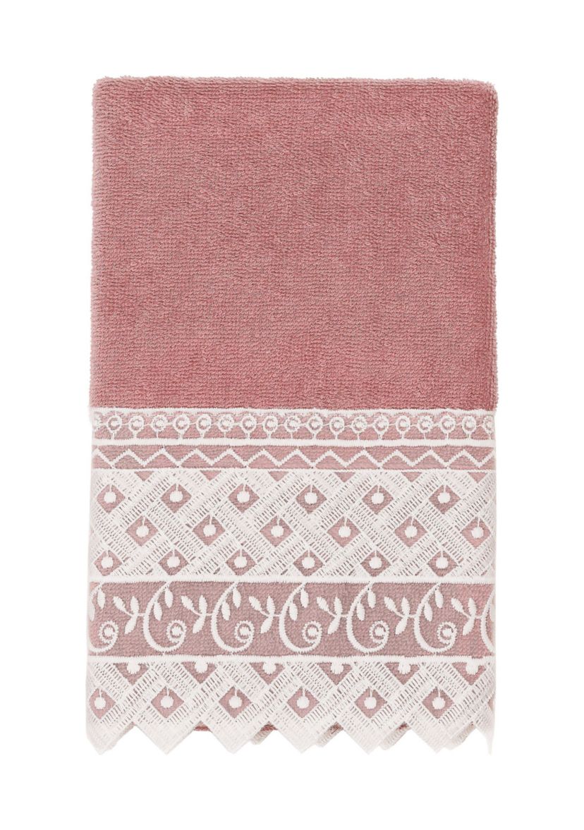 AIDEN White Lace Embellished Hand Towel