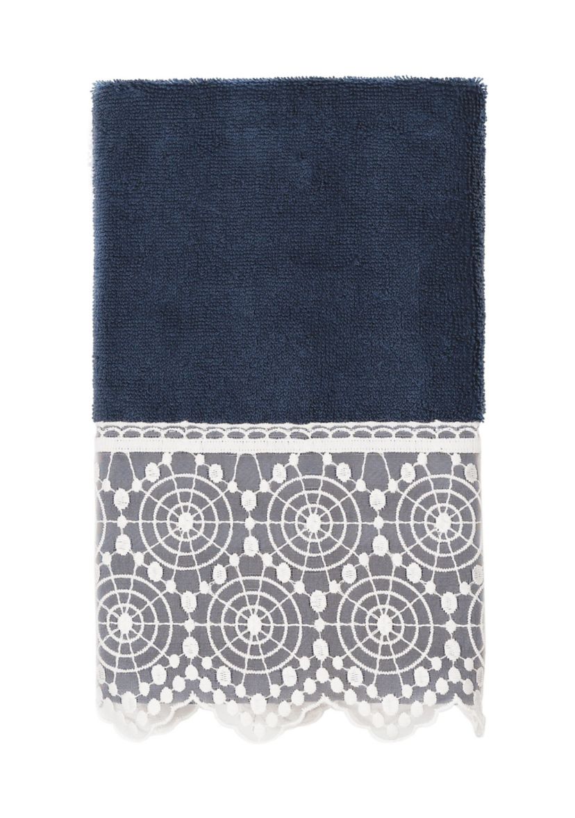 ARIAN Cream Lace Embellished Hand Towel