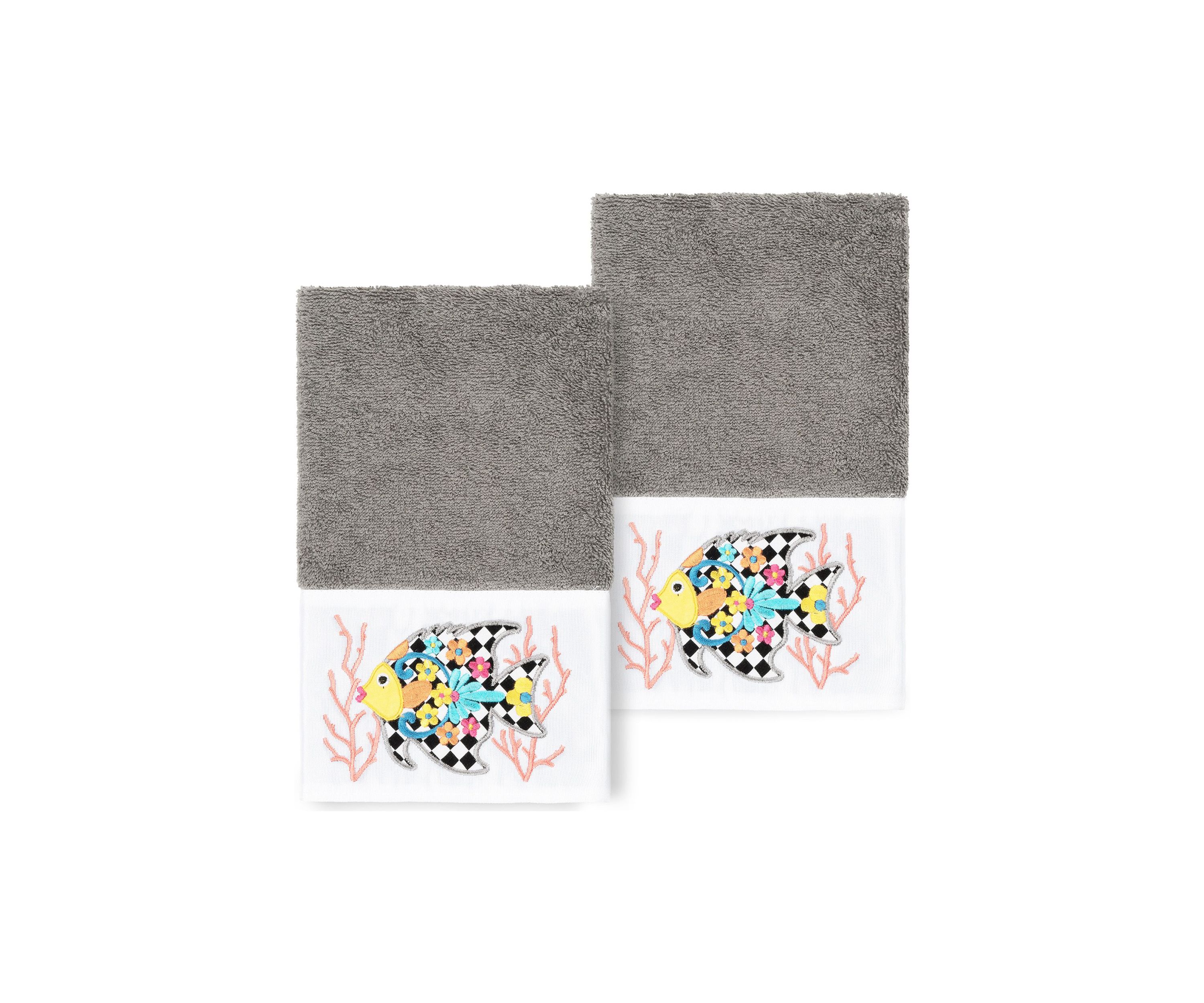 FELIZ 2PC Embellished Hand Towel Set