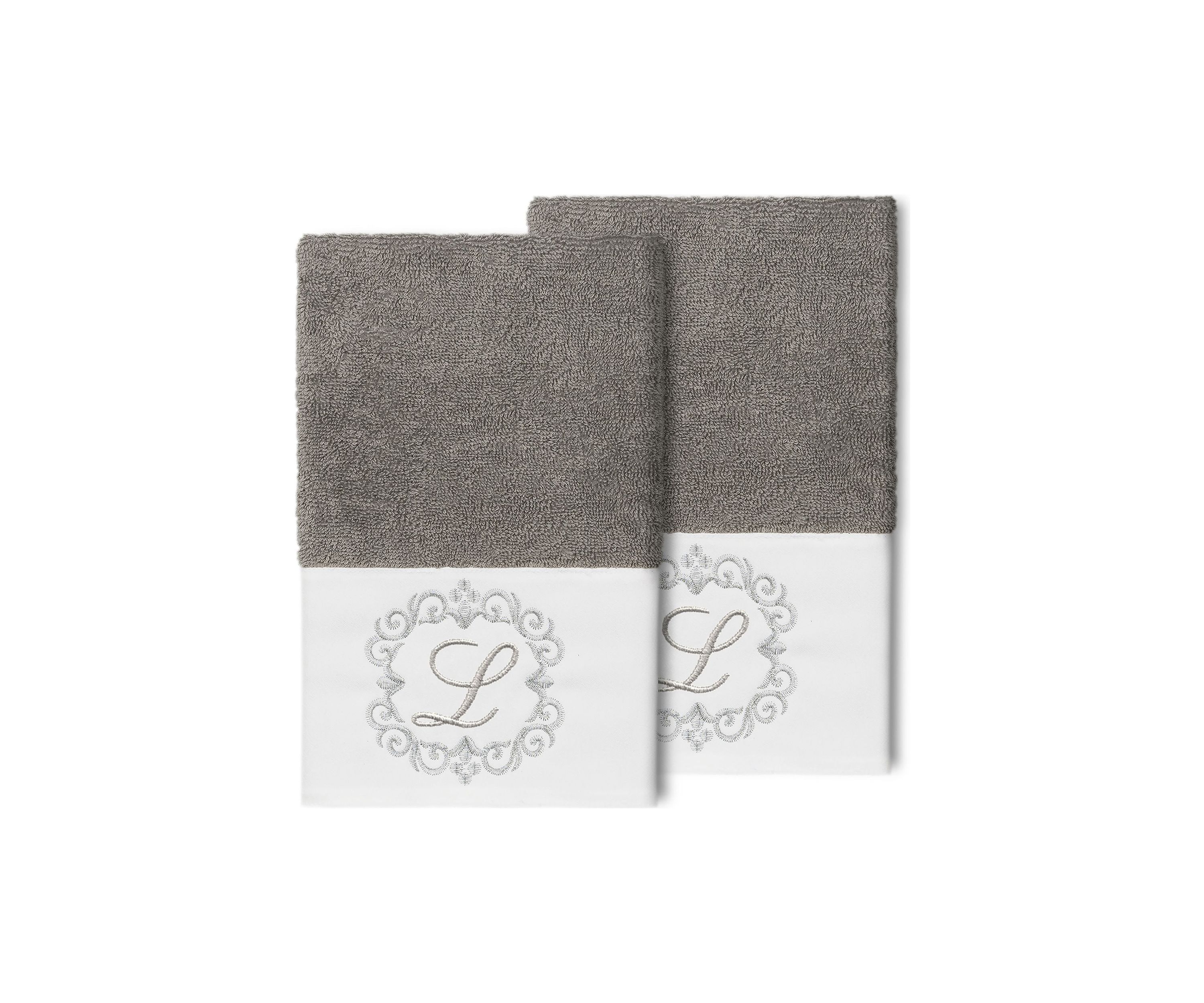 MONICA 2PC Embellished Hand Towel Set