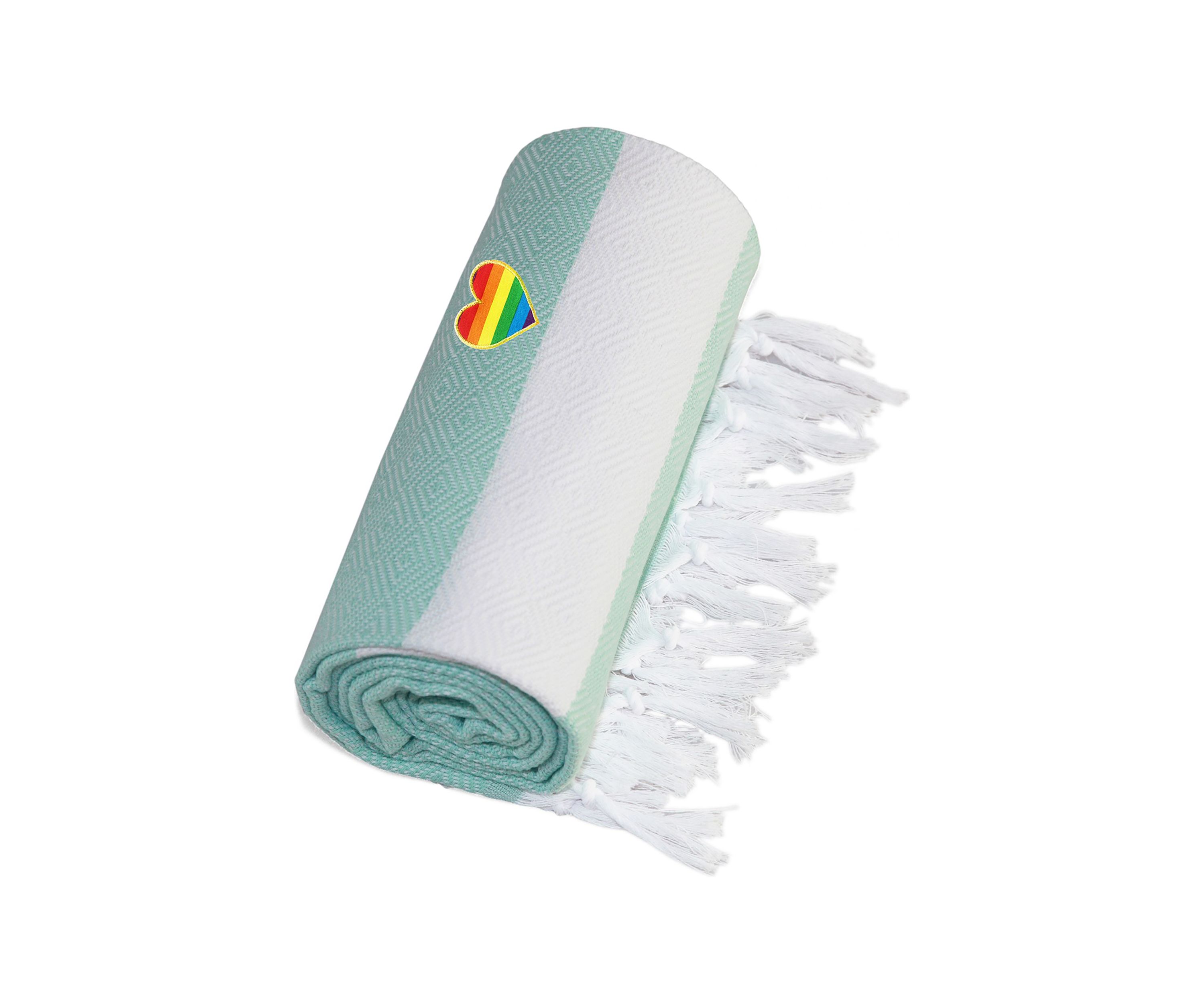 Diamond Pestemal Beach Towel Heart