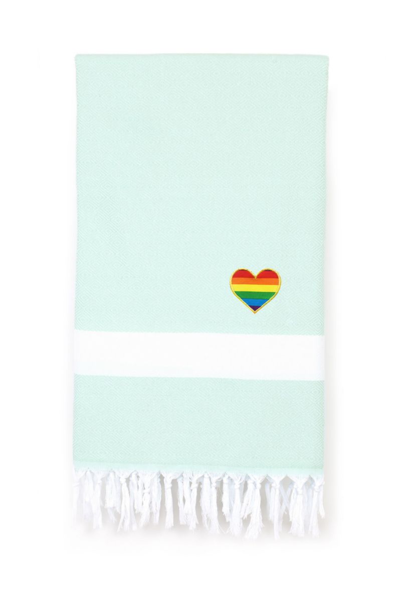 Diamond Pestemal Beach Towel Heart
