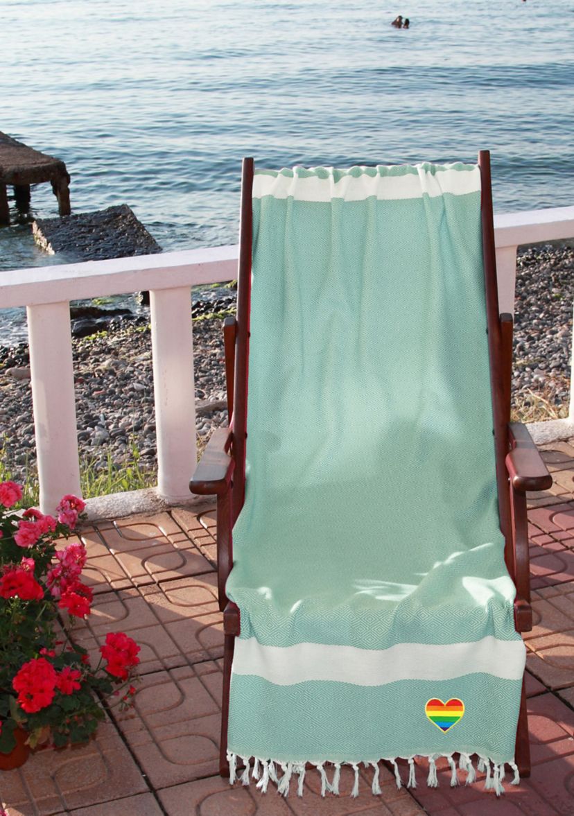Diamond Pestemal Beach Towel Heart