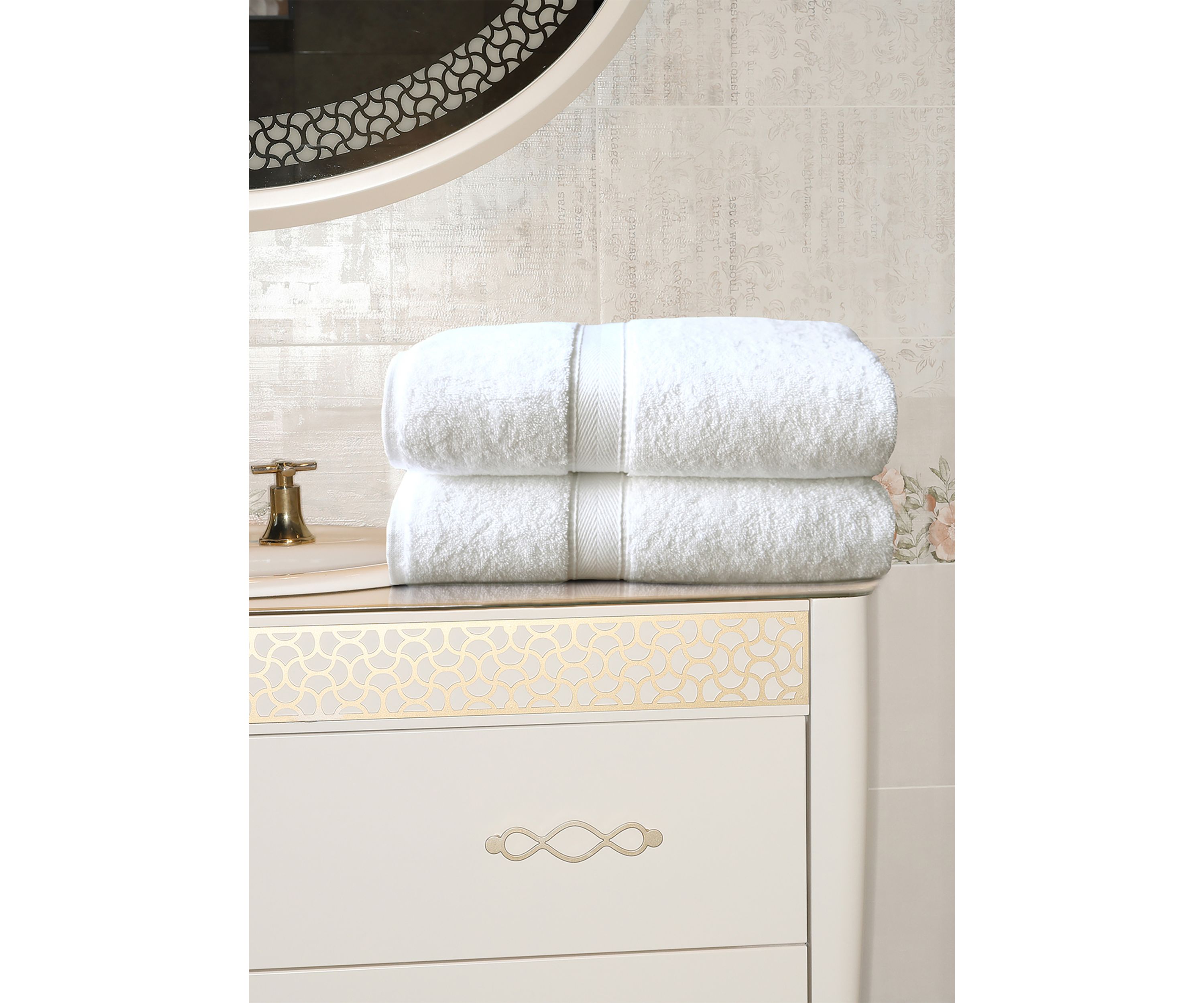 Set of 2 Turkish Cotton Terry Bath Sheets