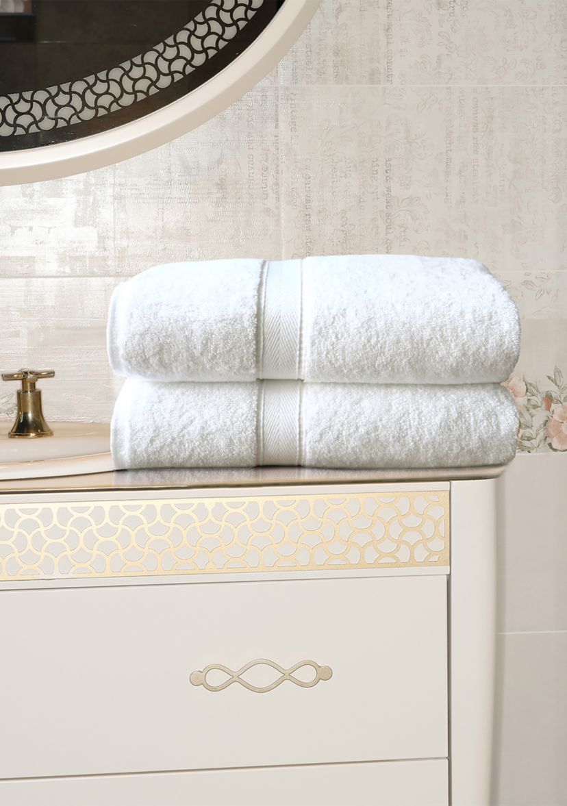 Set of 2 Turkish Cotton Terry Bath Sheets