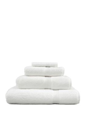 Linum Home Textiles Turkish Cotton Terry 4 Piece Towel Combination Set, White, Towel Set