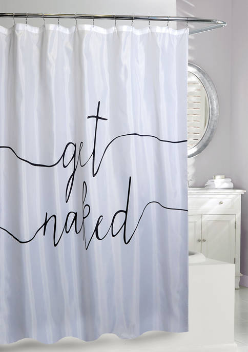 MODA Get Naked Fabric Shower Curtain