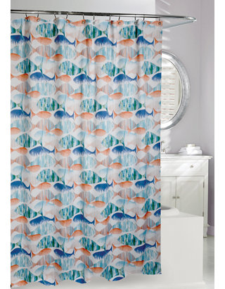 Moda Carpe Diem Fabric Shower Curtain, See Through Fabric Shower Curtain