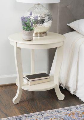 Powell Company Mullen Side Table Teal, White