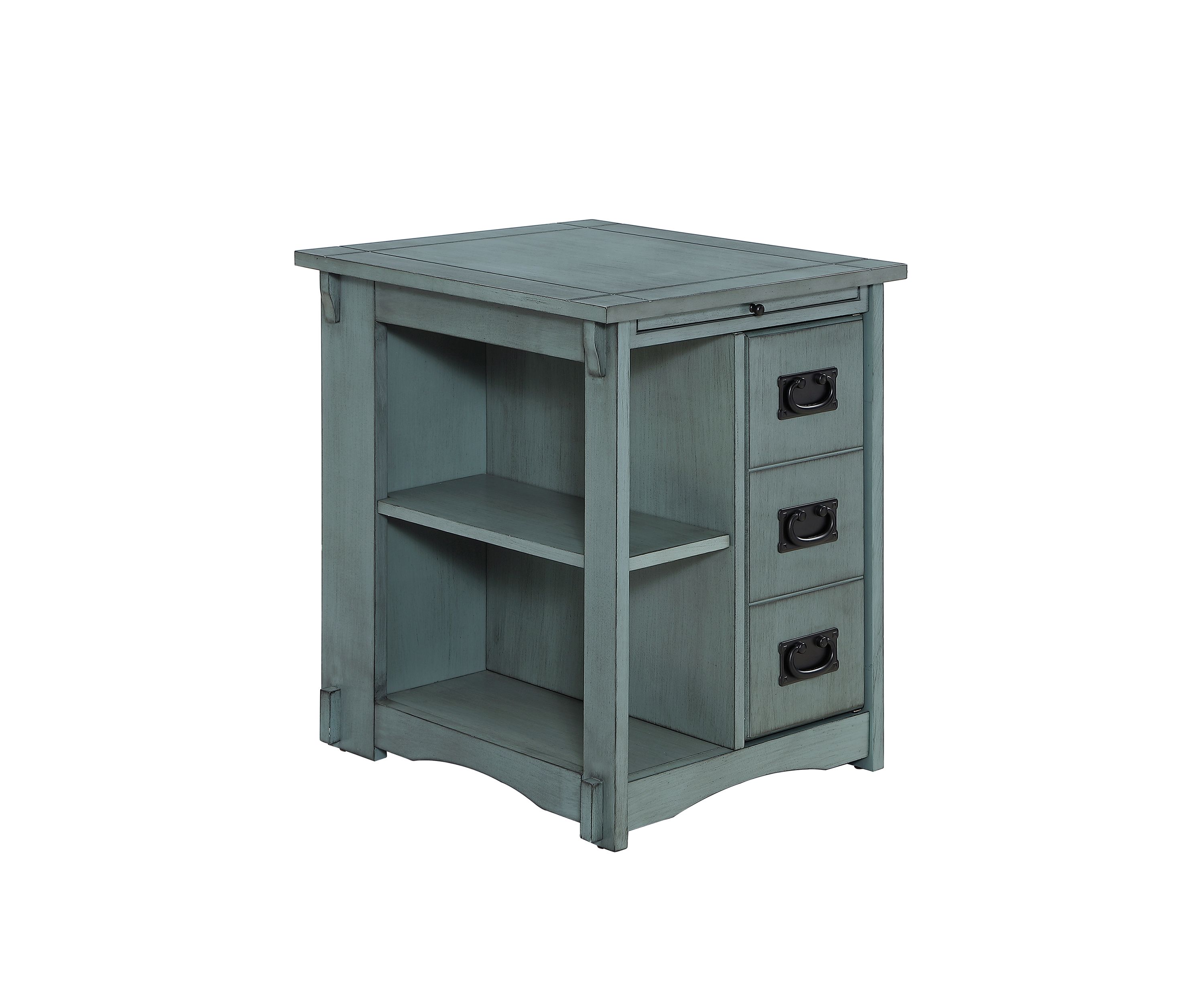Brock Side Table in Teal