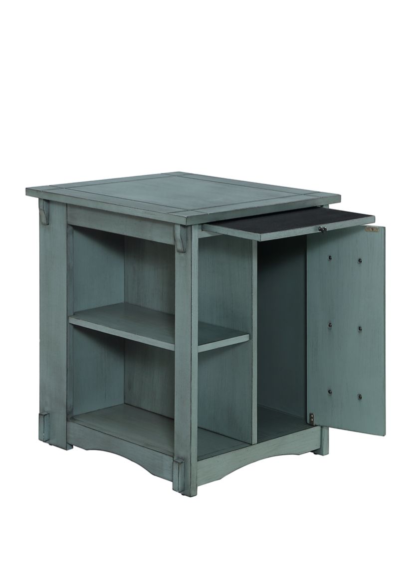 Brock Side Table in Teal