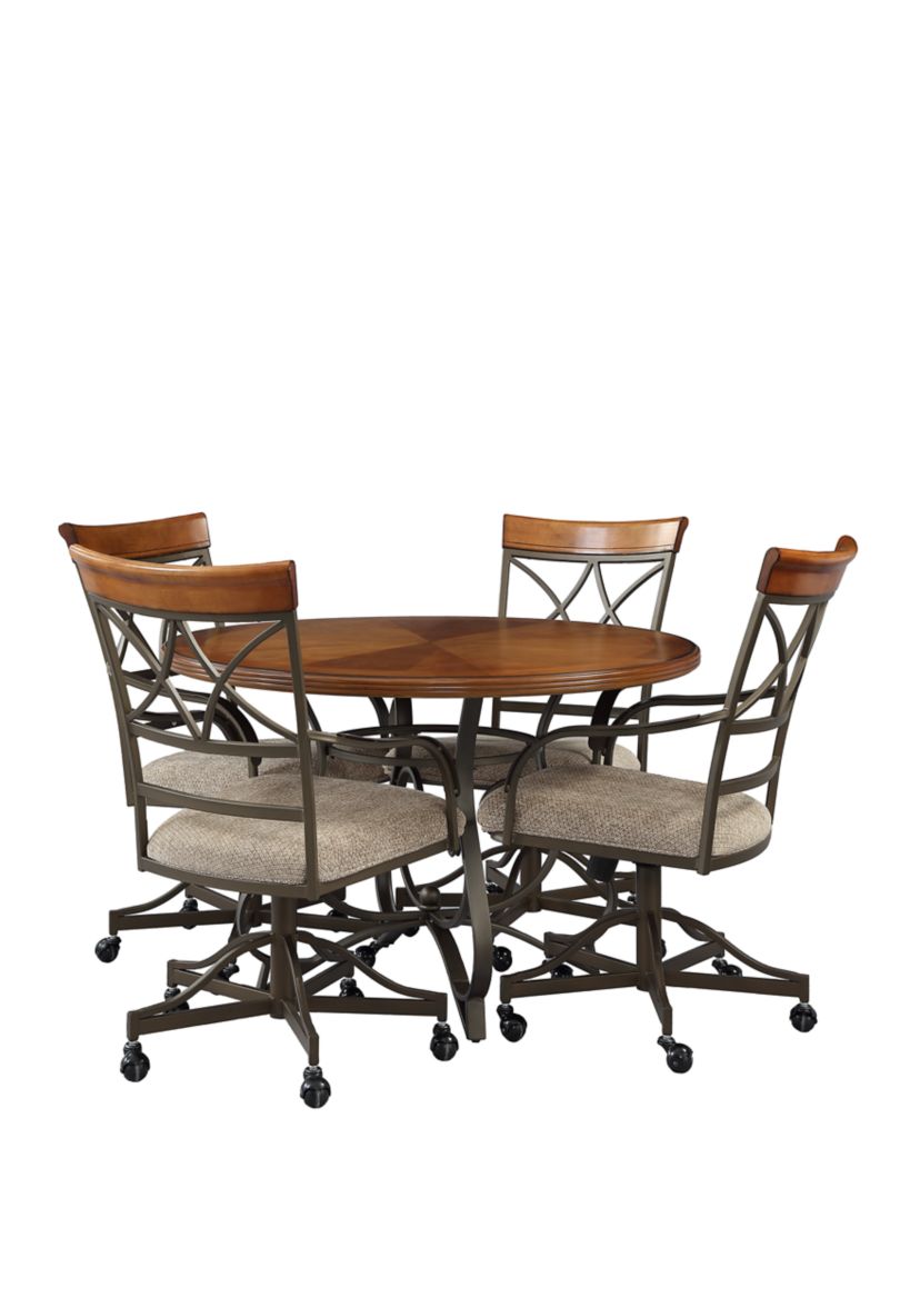 5 Piece Elyse Swivel Dining Set