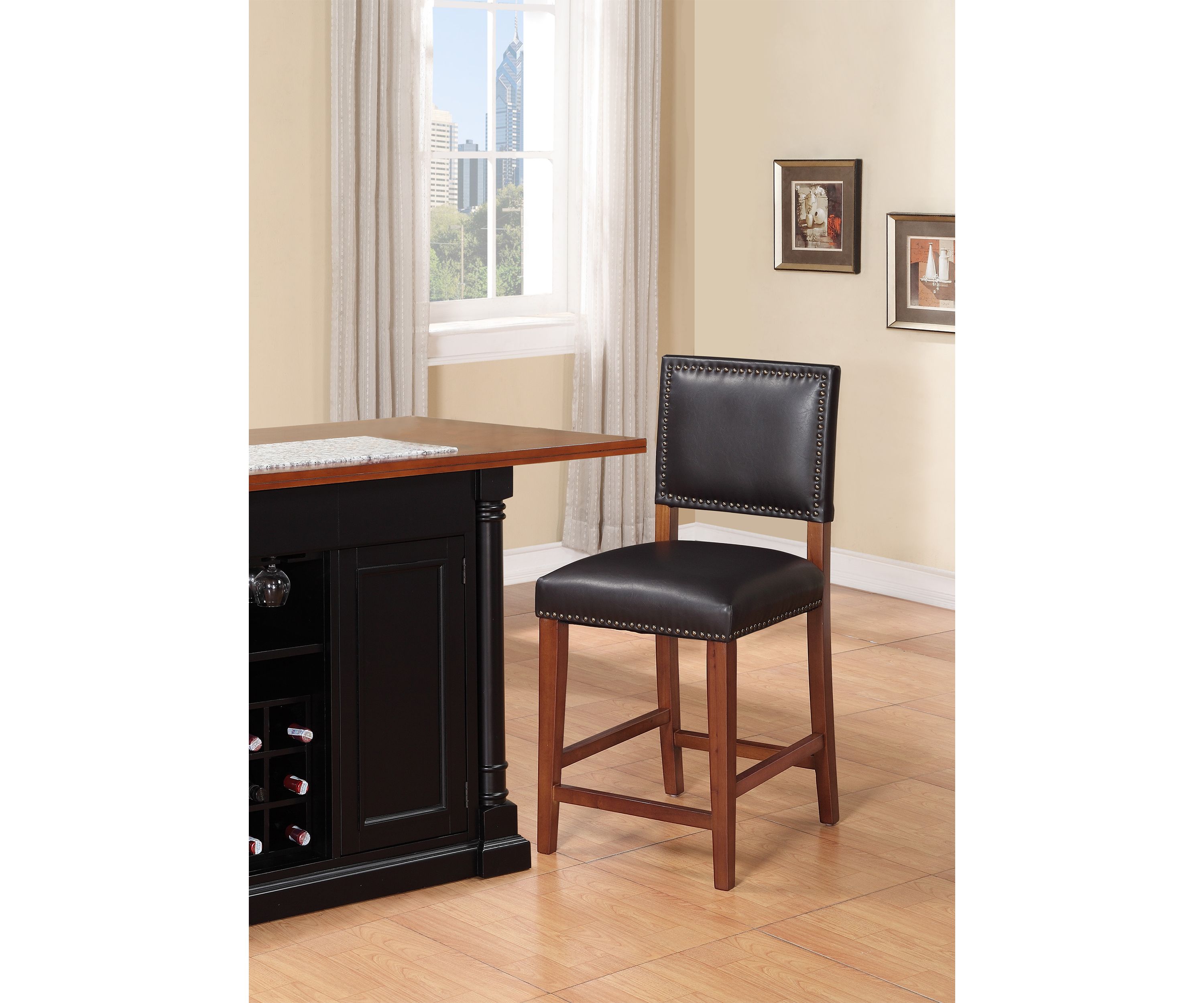 Quinn Black Counter Stool