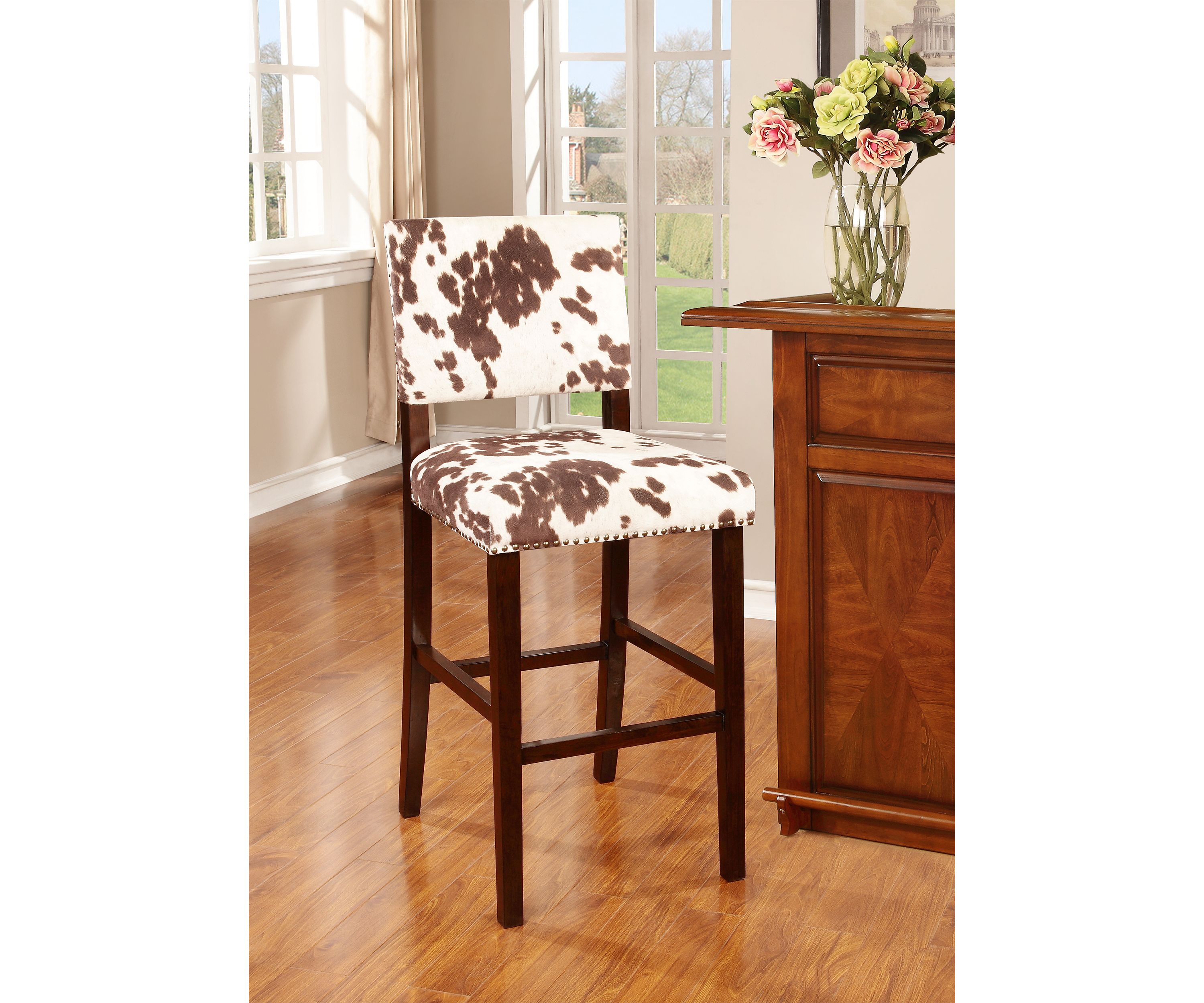 Boone Cow Print Bar Stool