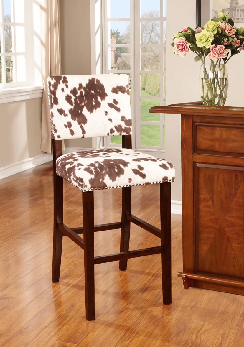 Boone Cow Print Bar Stool