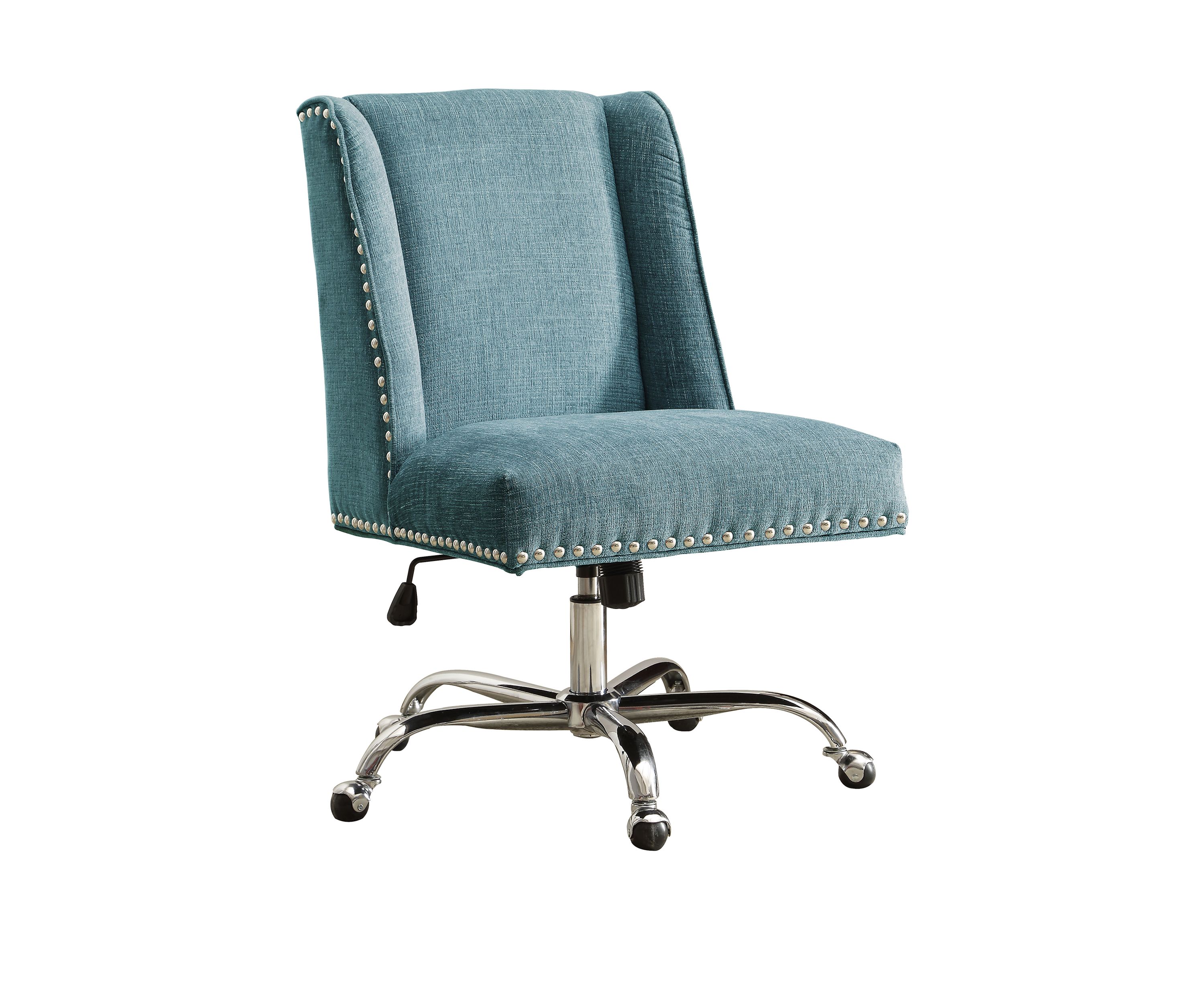 Lincoln Office Chair Aqua - Chrome Base