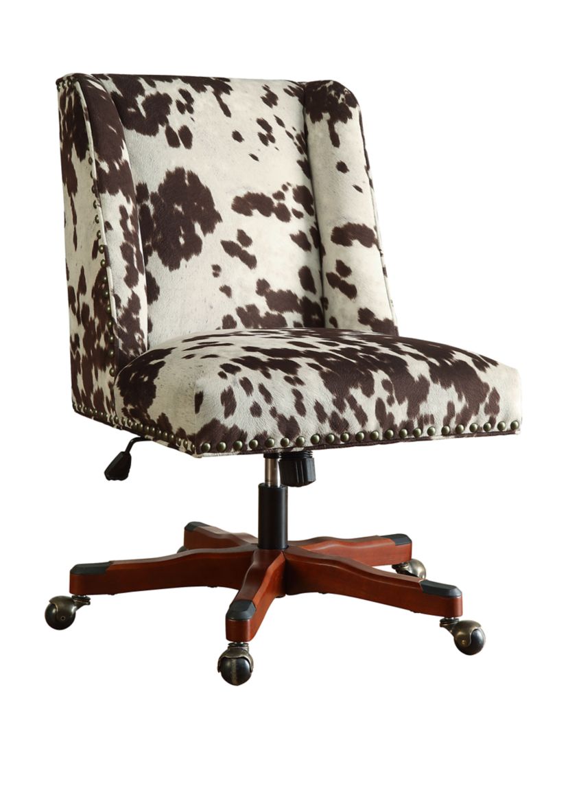 Lincoln Office Chair Udder Madness Milk - Walnut Wood Base