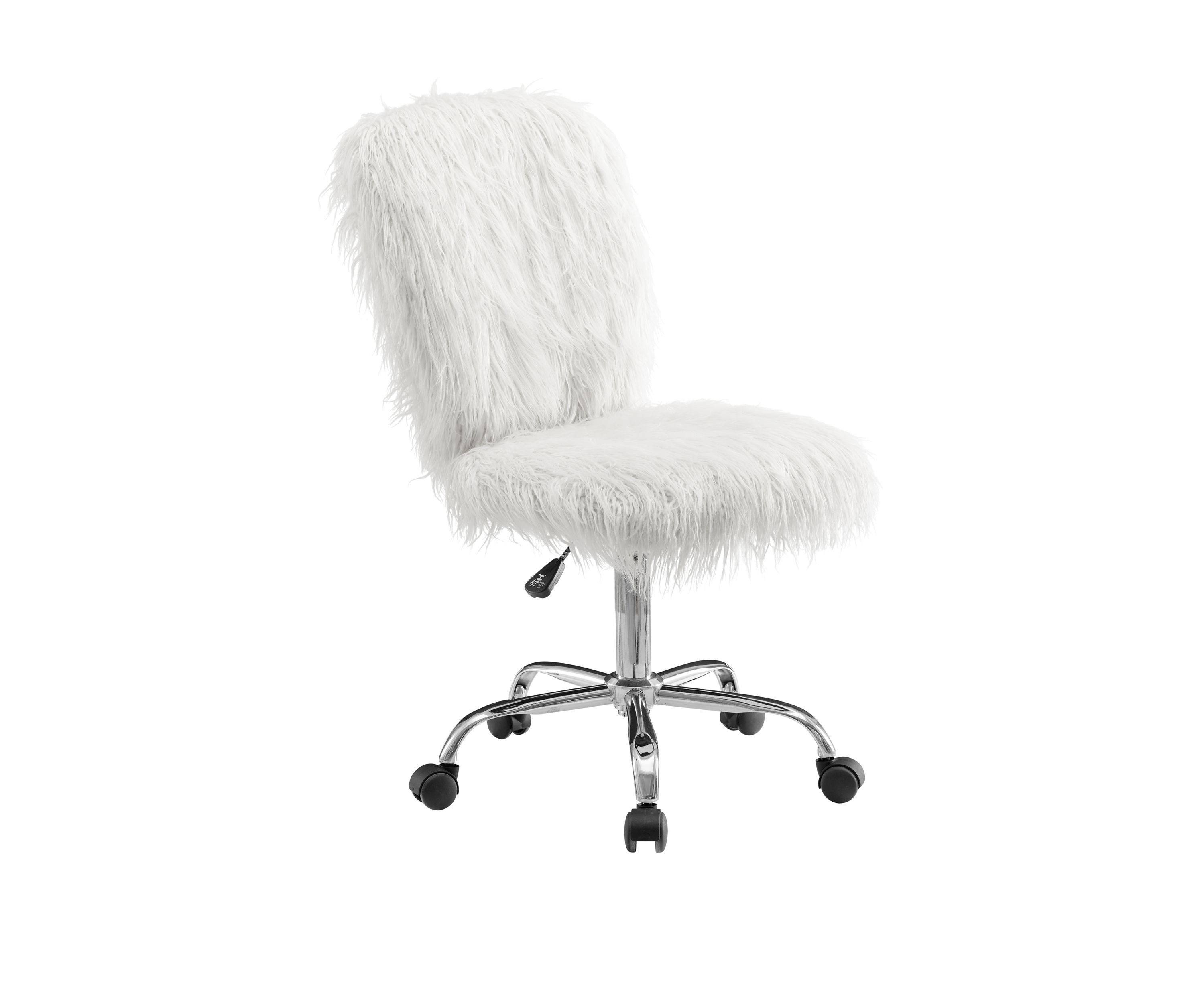 Mae Faux Fur Armless Office Chair