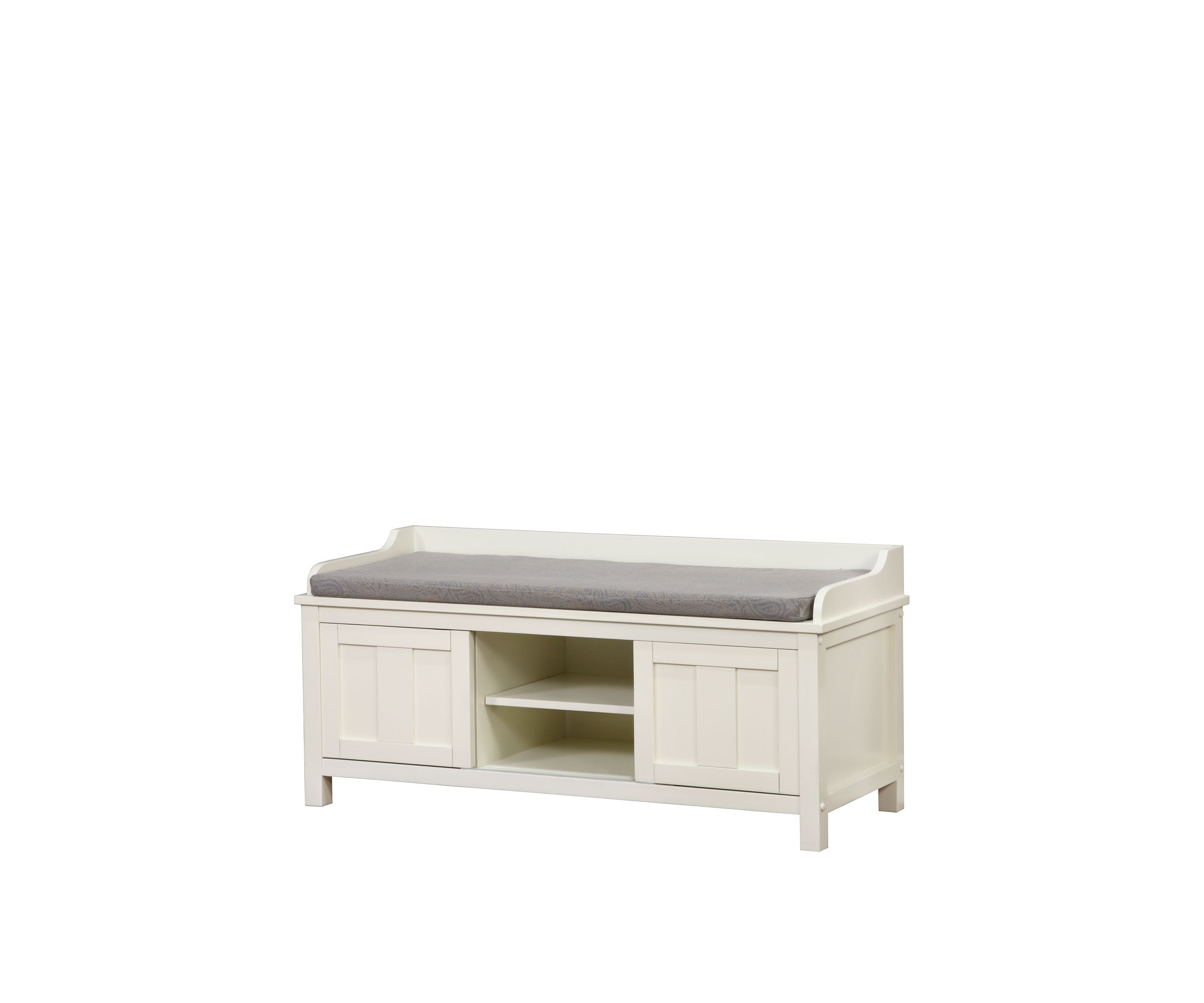 Baron White Storage Bench