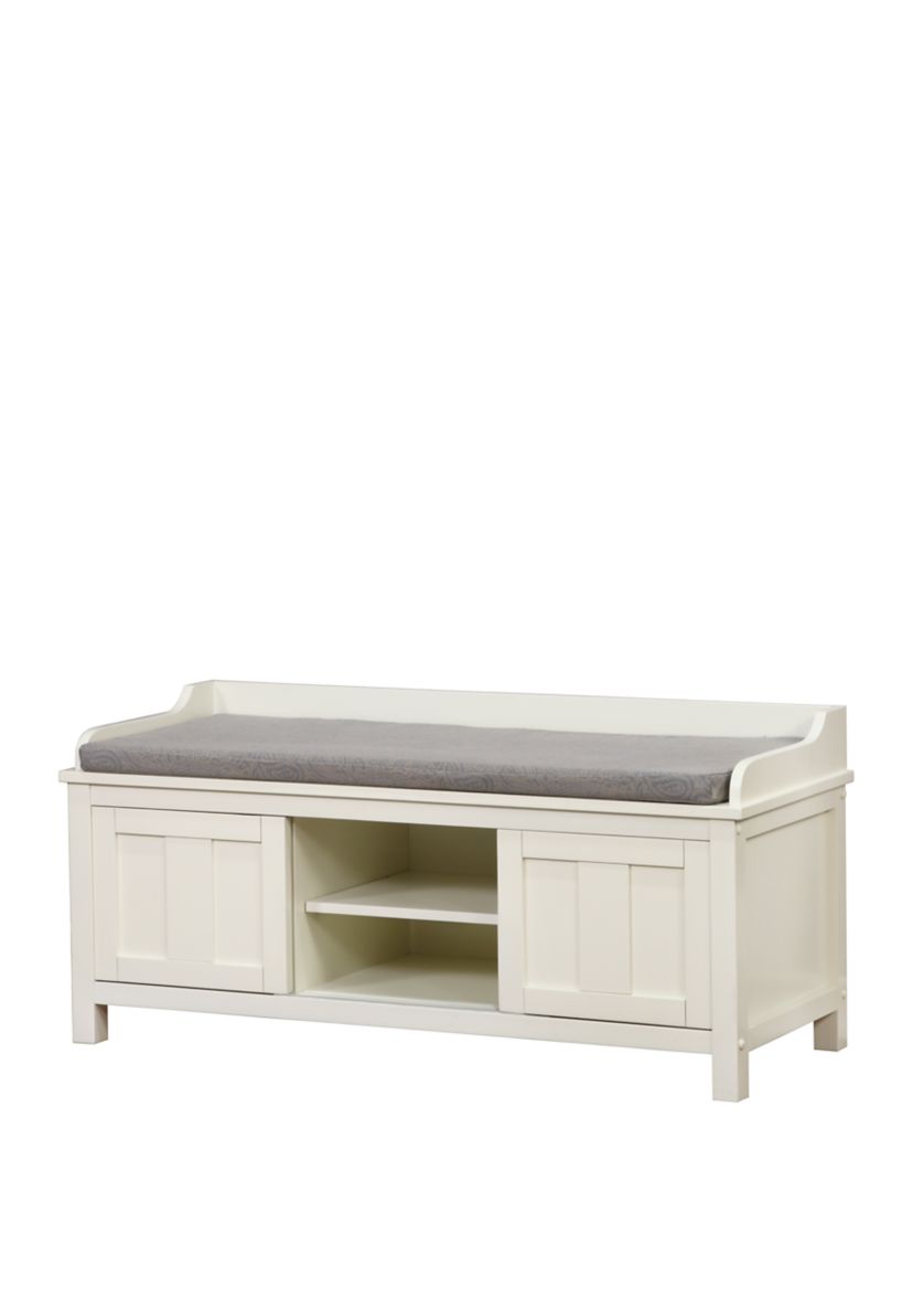 Baron White Storage Bench