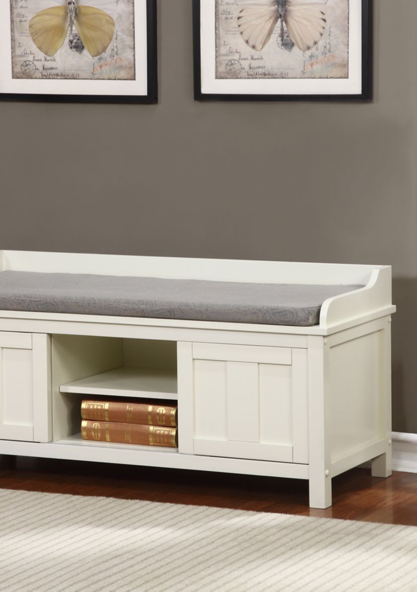 Baron White Storage Bench
