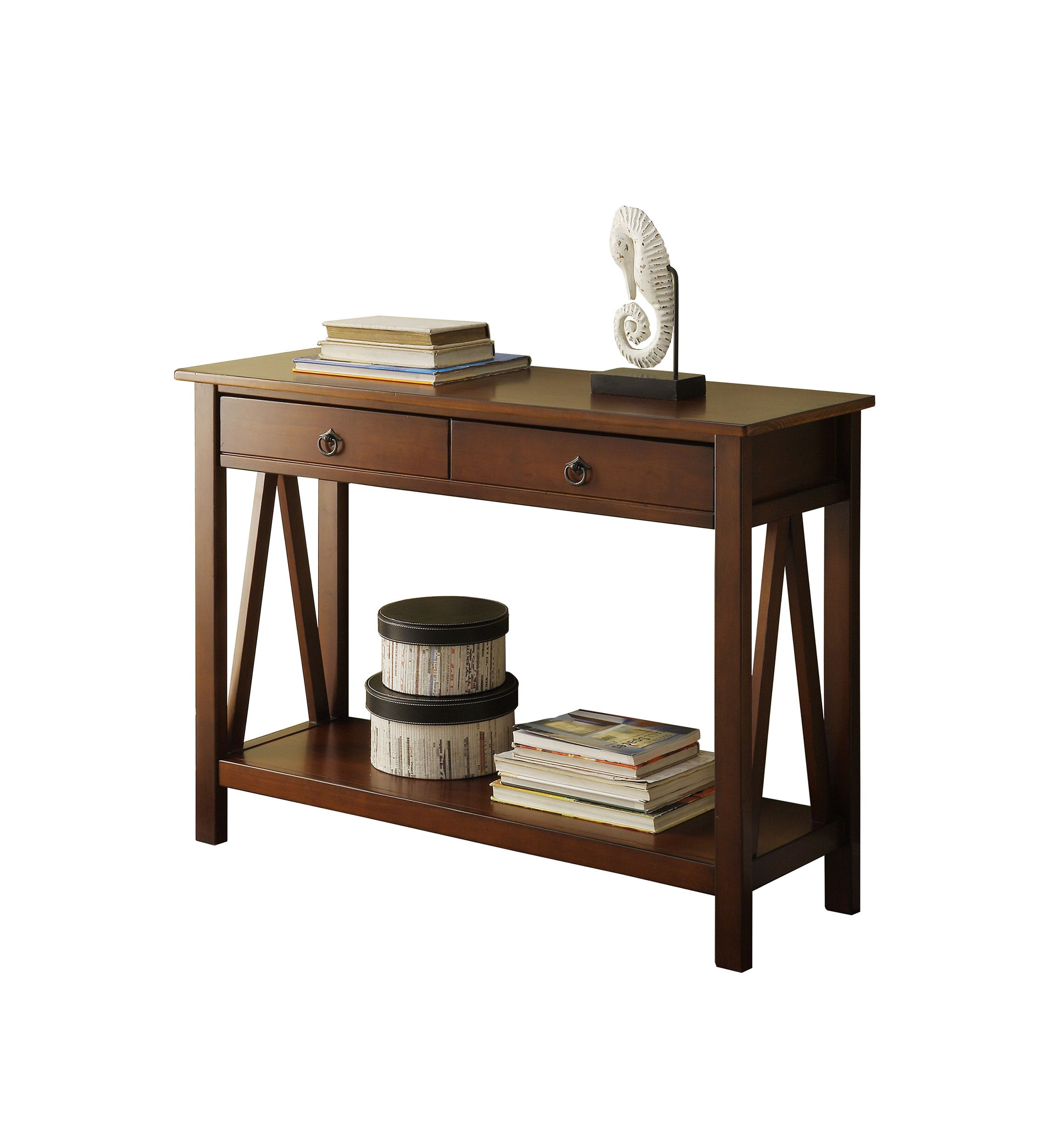 Larson Antique Tobacco Console Table