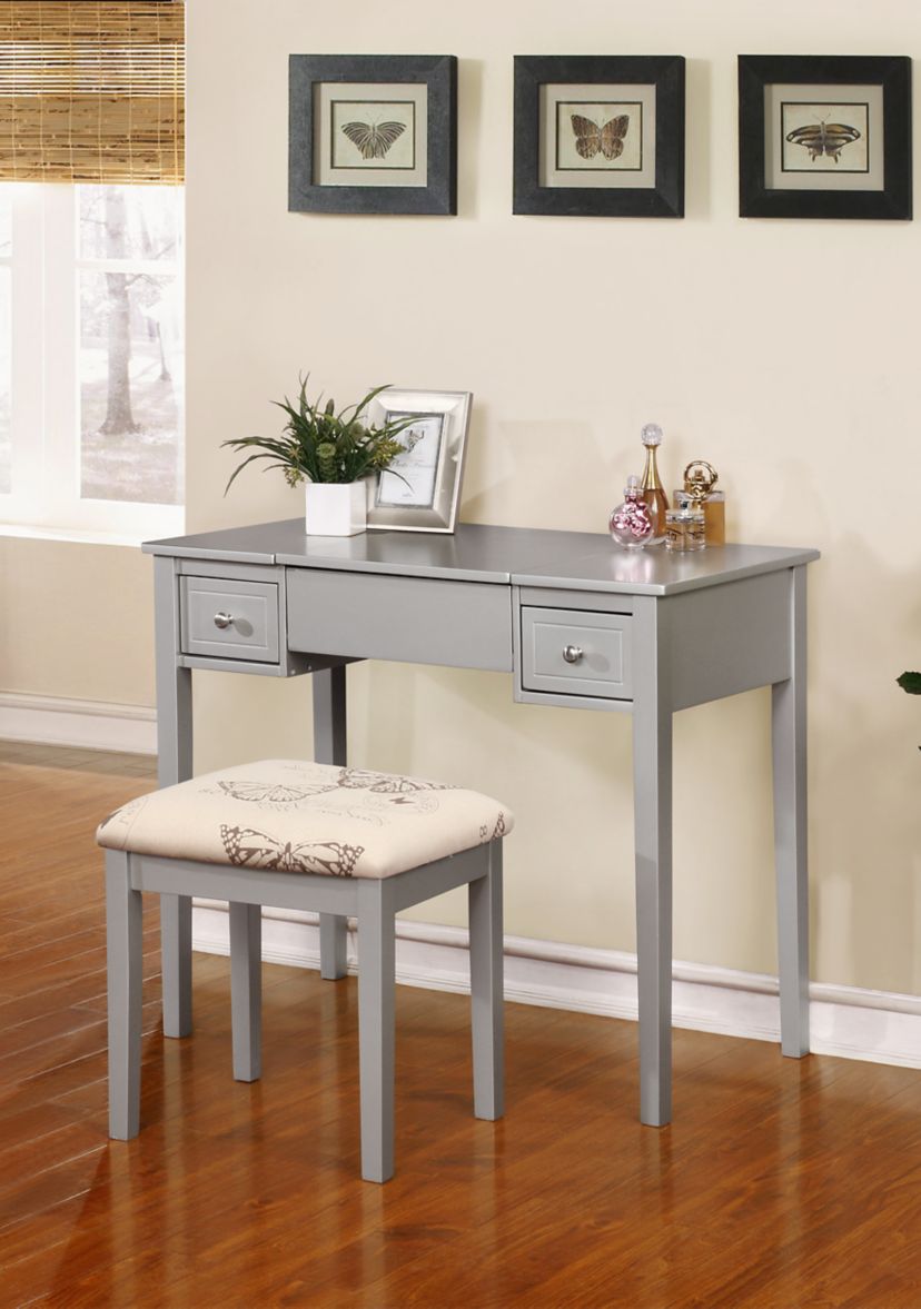 Drea Silver Butterfly Vanity Set