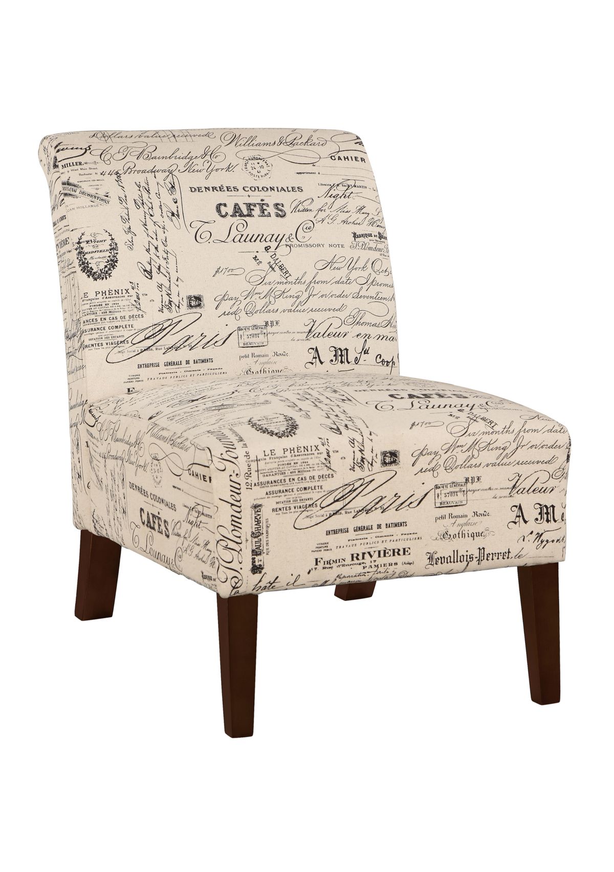 Mackenna Linen Script Chair