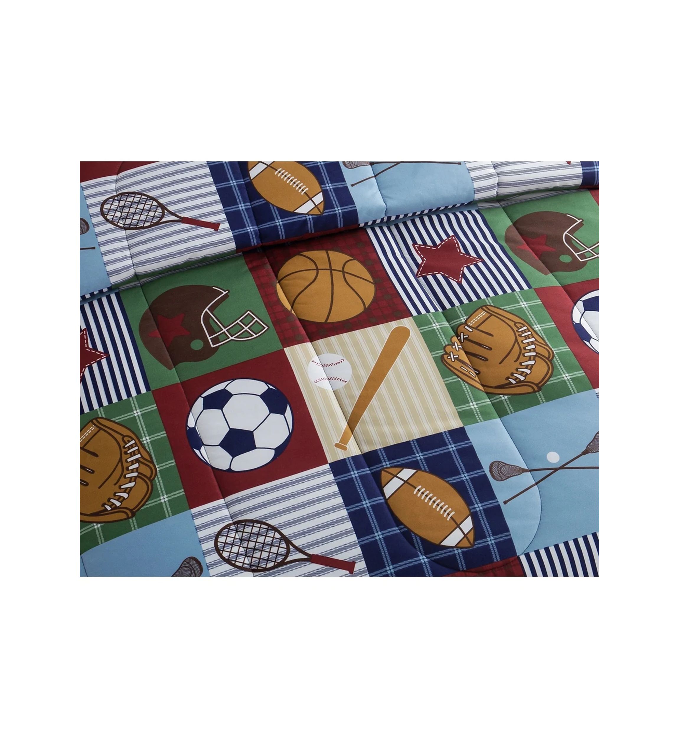 Team Sport Collegiate Comforter Set with Football Novelty Pillow