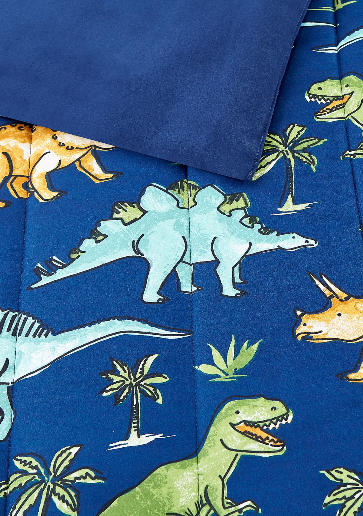 Watercolor Dinosaur Comforter Set with Dinosaur Novelty Pillow
