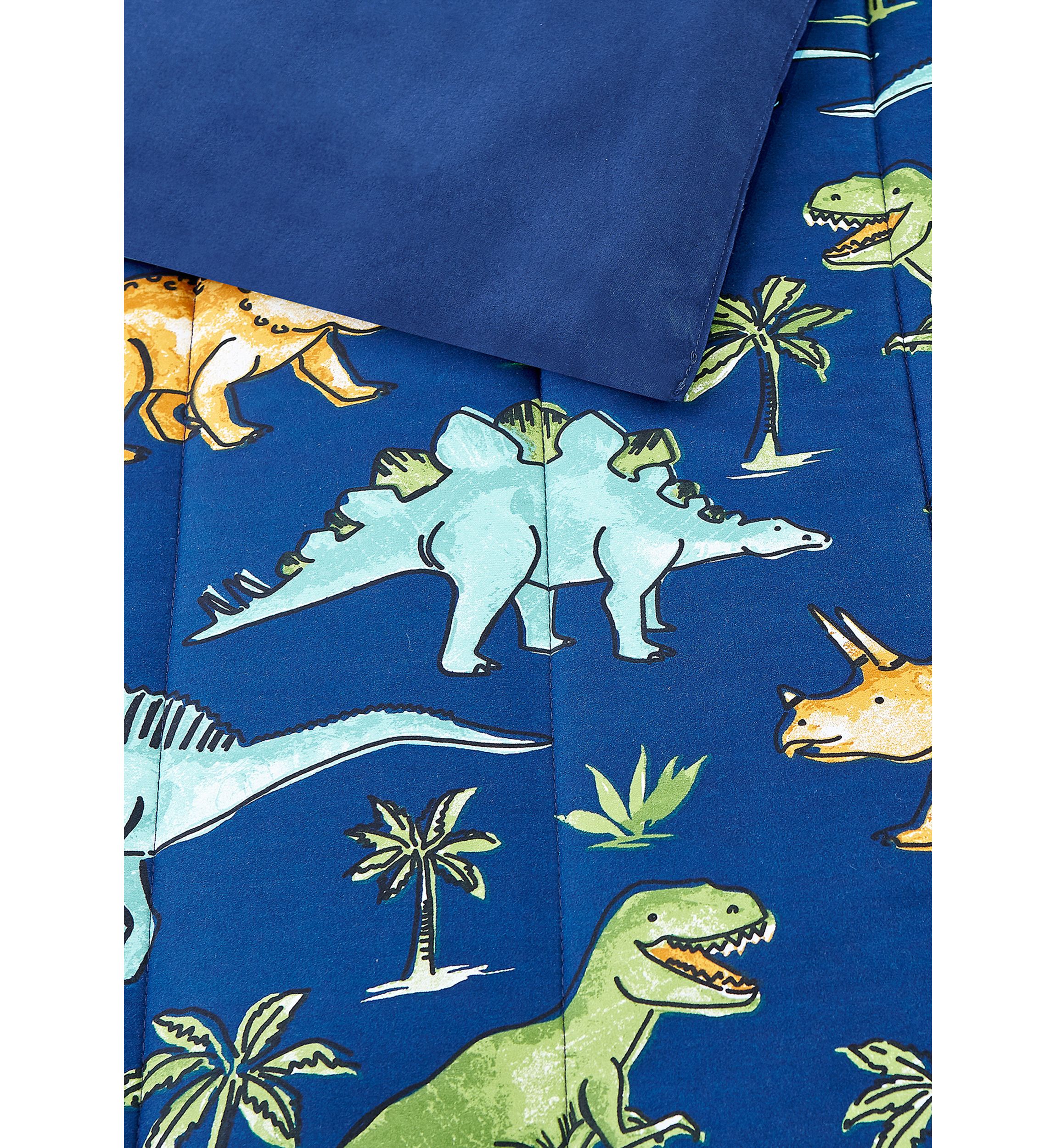 Watercolor Dinosaur Comforter Set with Dinosaur Novelty Pillow