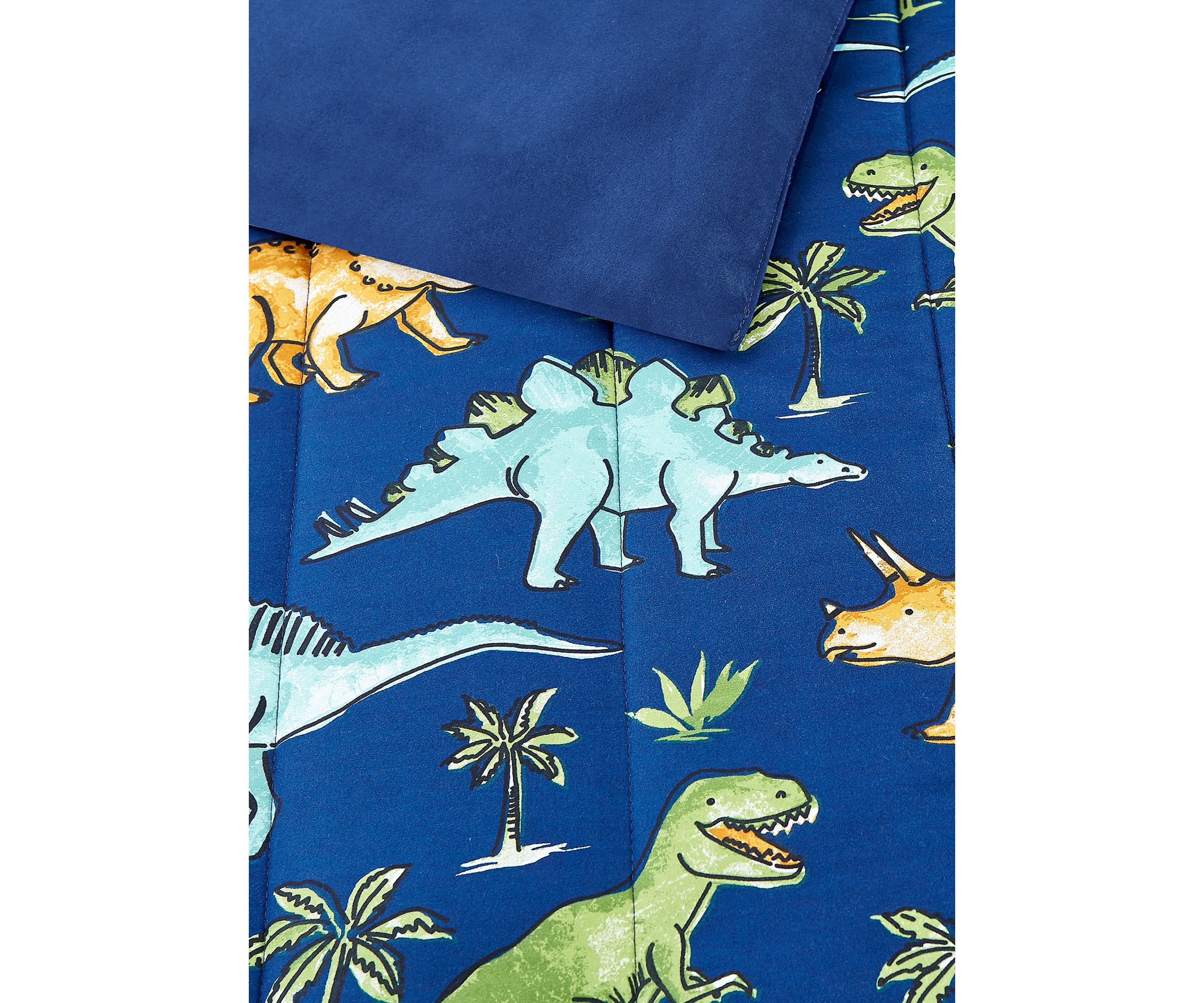 Watercolor Dinosaur Comforter Set with Dinosaur Novelty Pillow