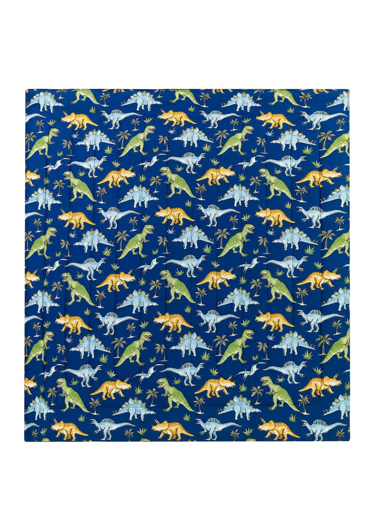 Watercolor Dinosaur Comforter Set with Dinosaur Novelty Pillow