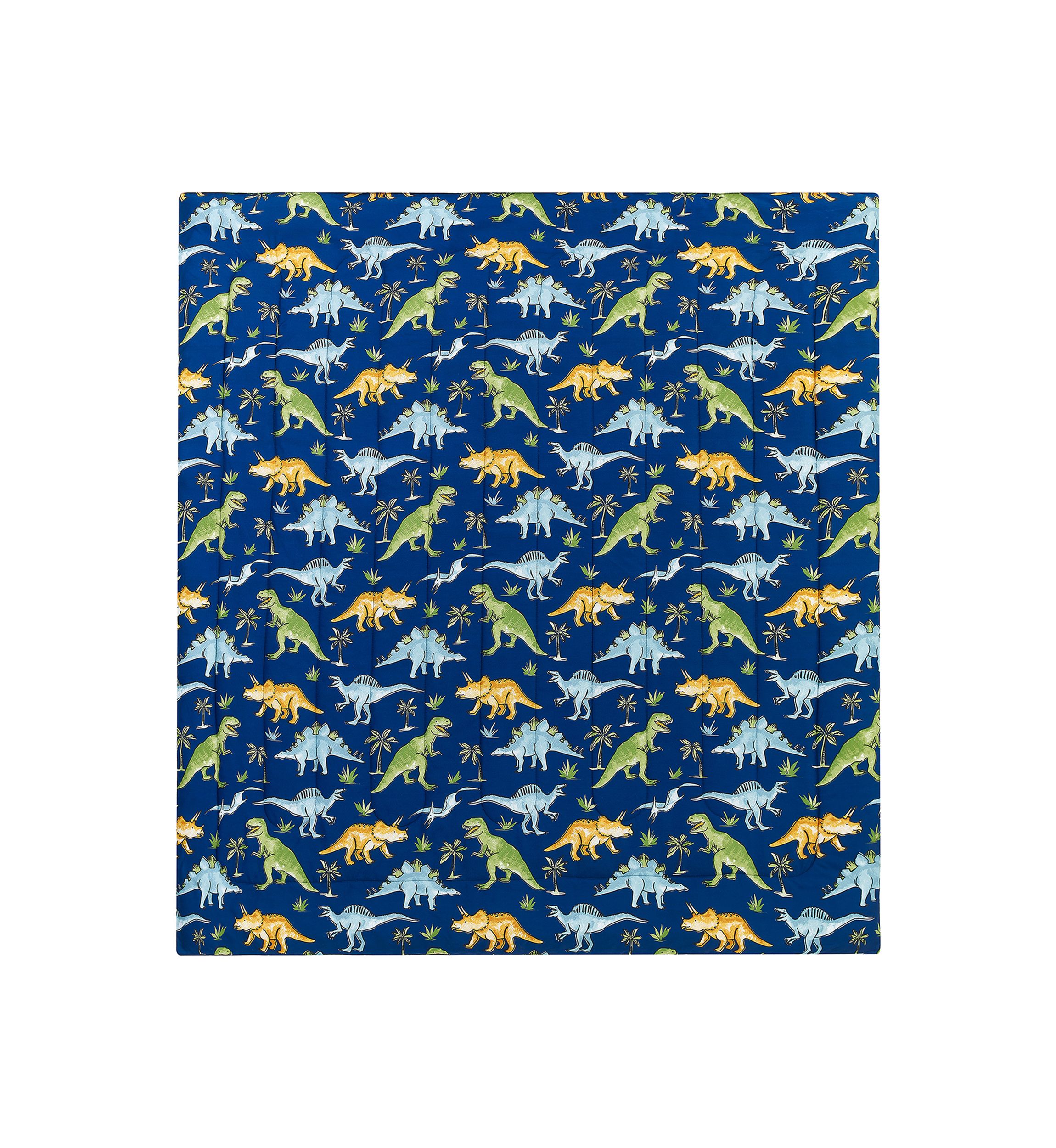 Watercolor Dinosaur Comforter Set with Dinosaur Novelty Pillow