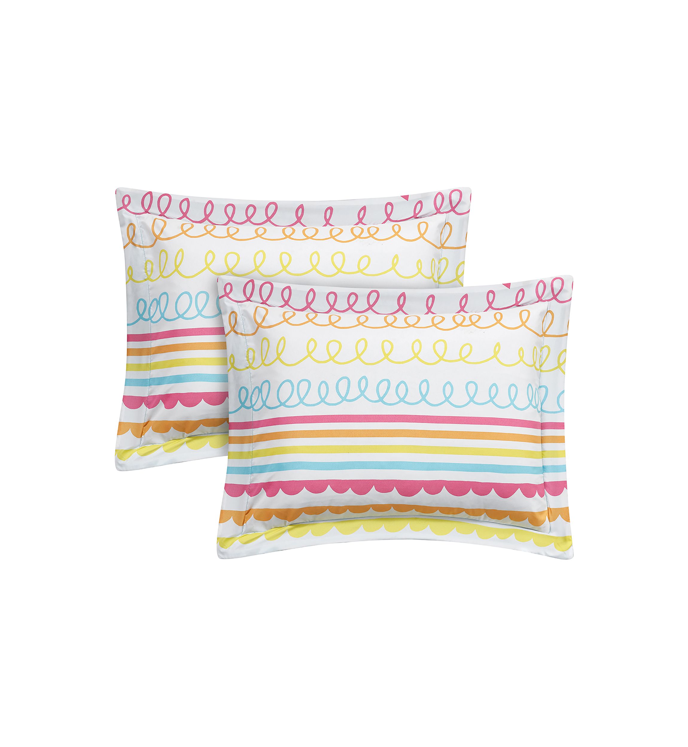 Color Pop Rainbow Reversible Comforter Set with Rainbow Novelty Pillow