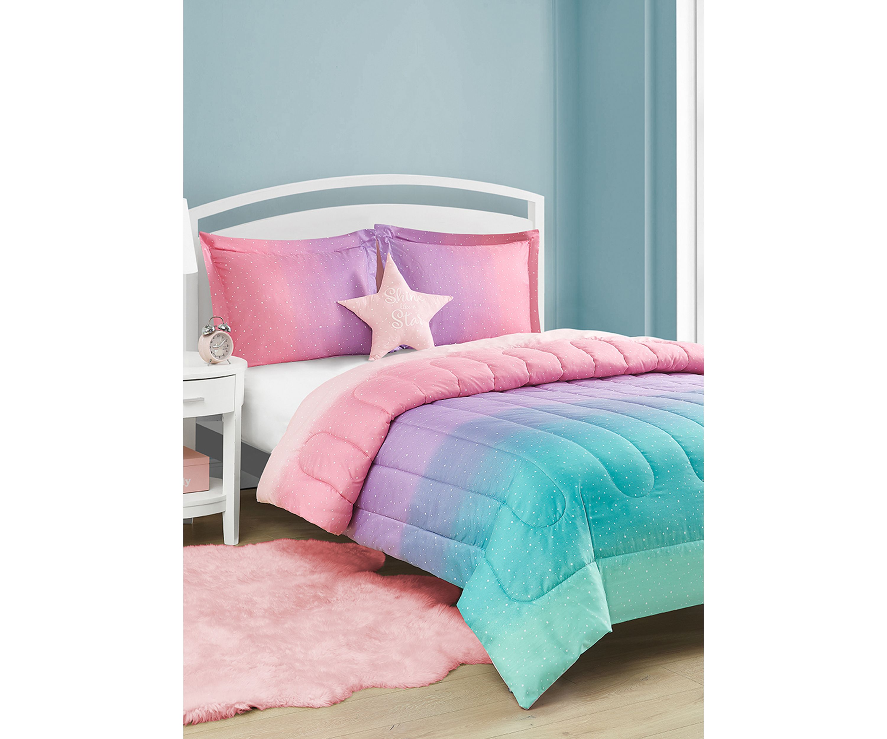 Jada Celestial Ombre Comforter Set with Star Novelty Pillow