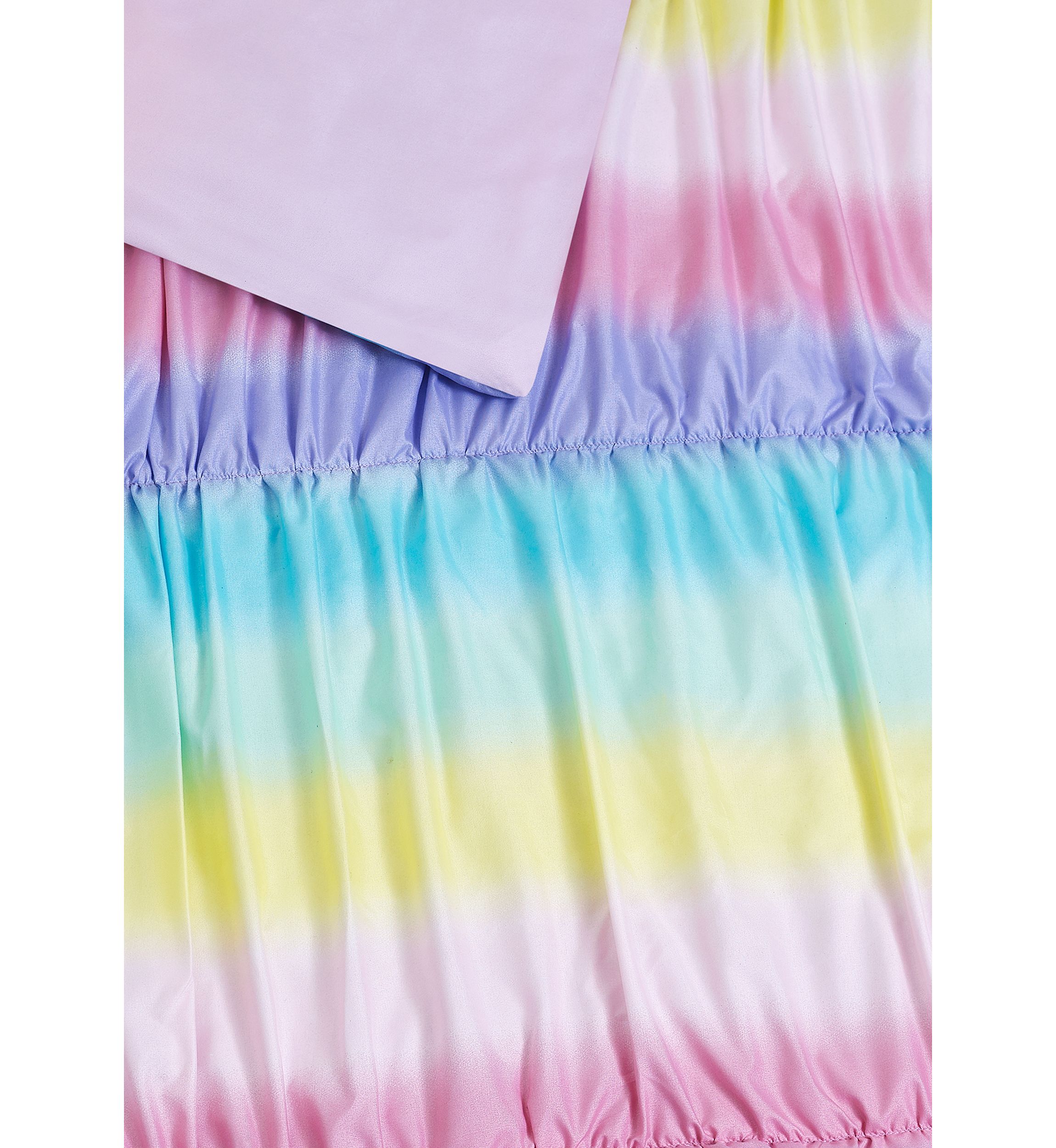 Rainbow Rouched Comforter Set with 2 Decorative Pillows