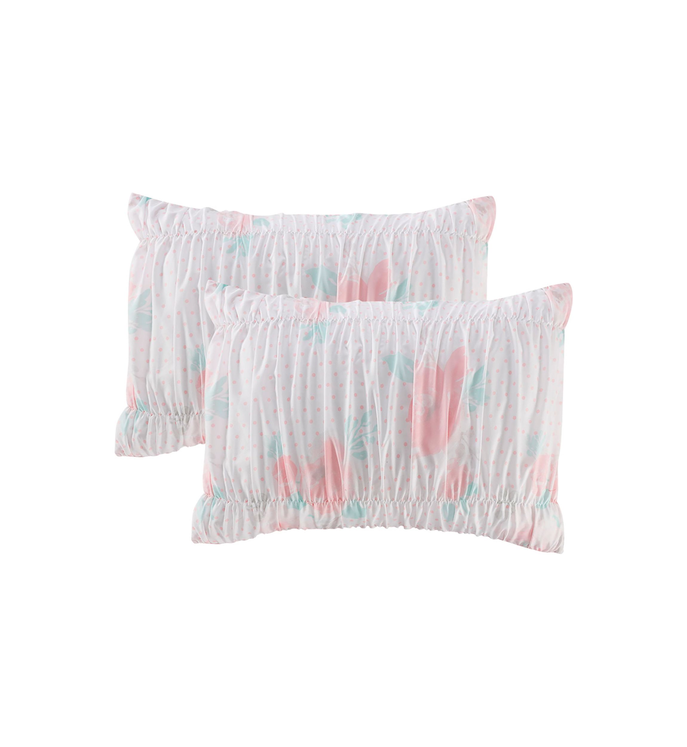 Tabitha Smocked Texture Pink Comforter Set with 2 Decorative Pillows