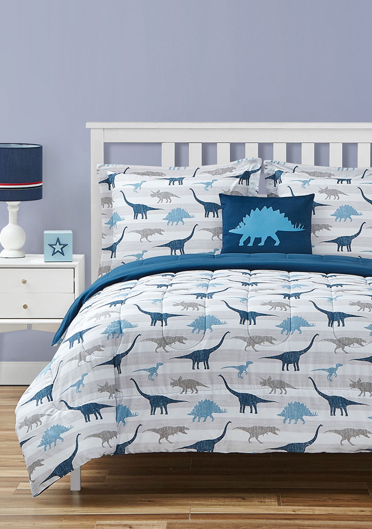 Dino Chambray Ultra Soft Microfiber Comforter Set