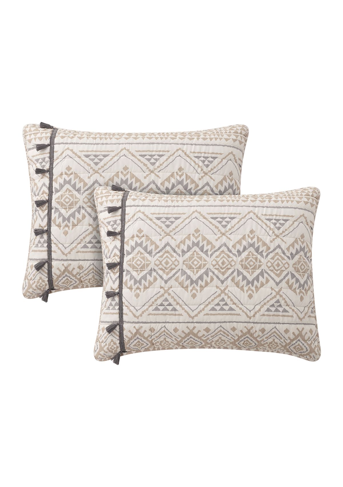 Nevada Tribal Tan Reversible Quilt Set