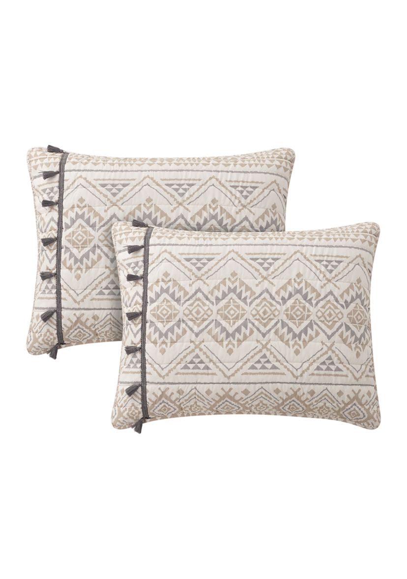 Nevada Tribal Tan Reversible Quilt Set