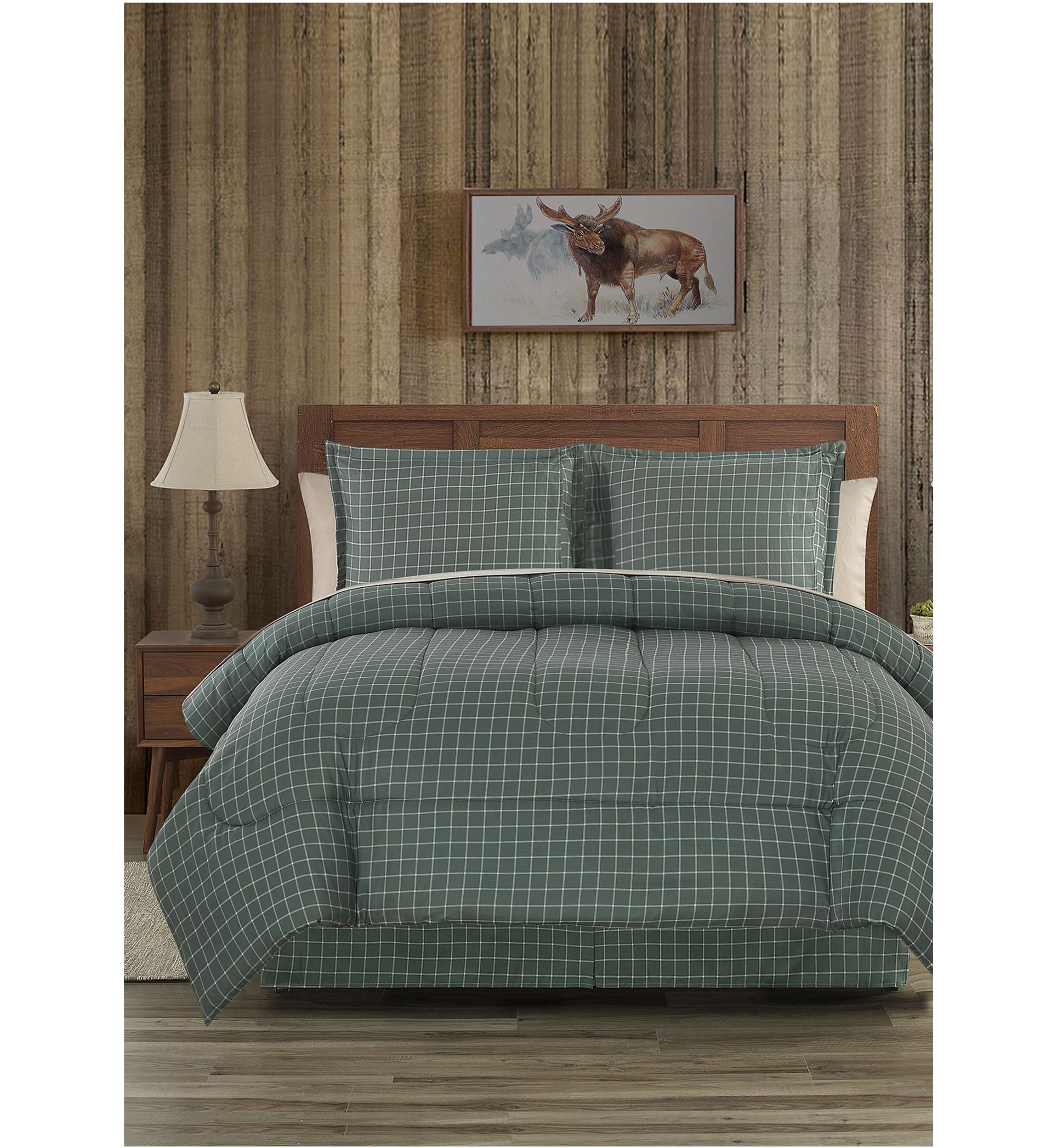 Mountainside Tan Ultra Soft Microfiber Reversible Comforter Set