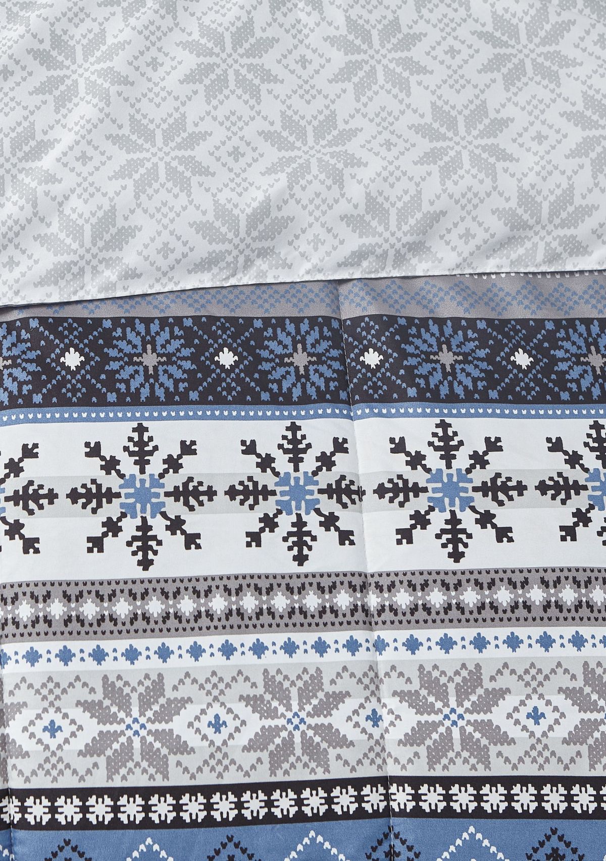 Fair Isle Blue Microfiber Comforter Set
