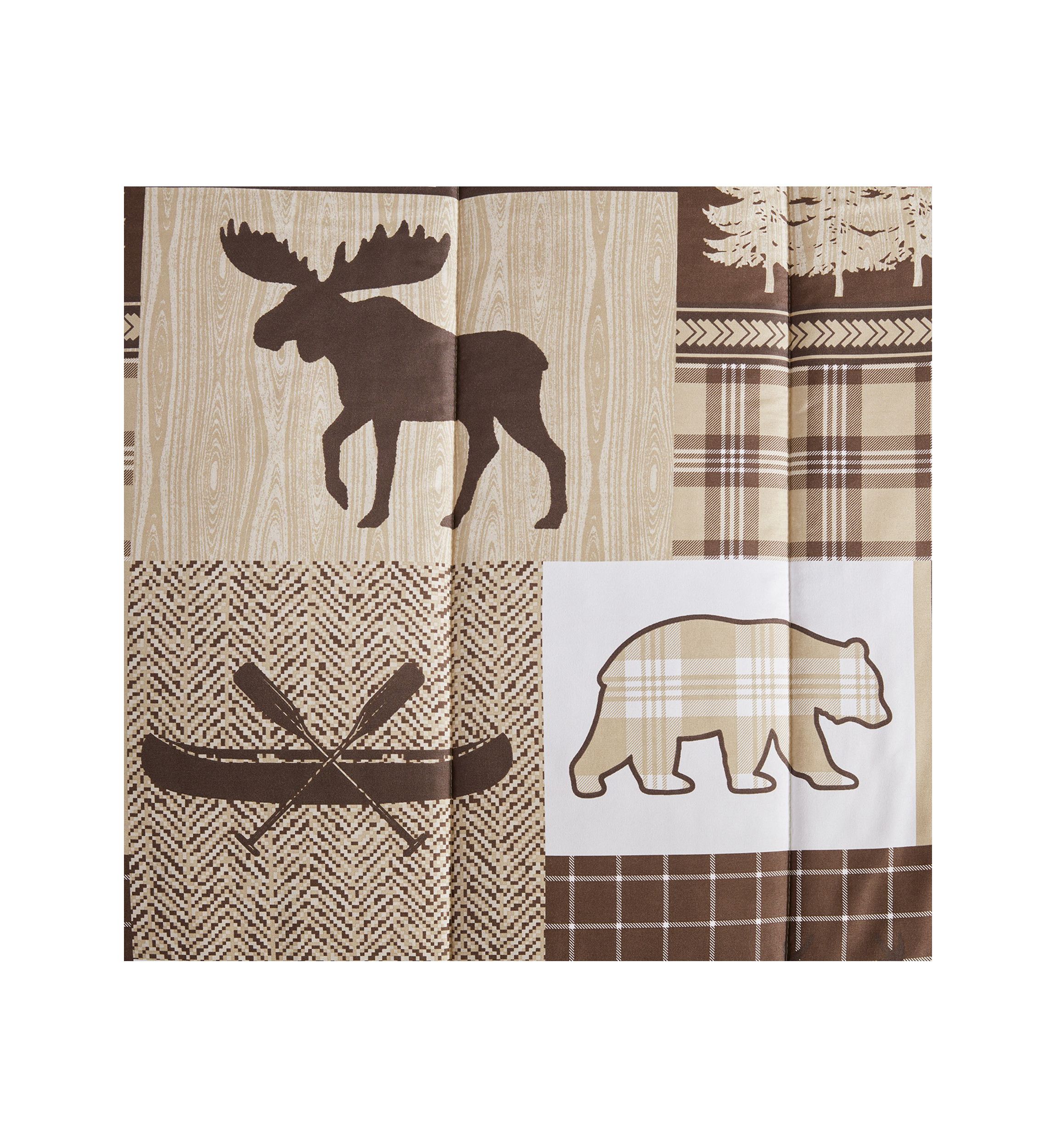 Canyon Trail Brown Microfiber Comforter Set