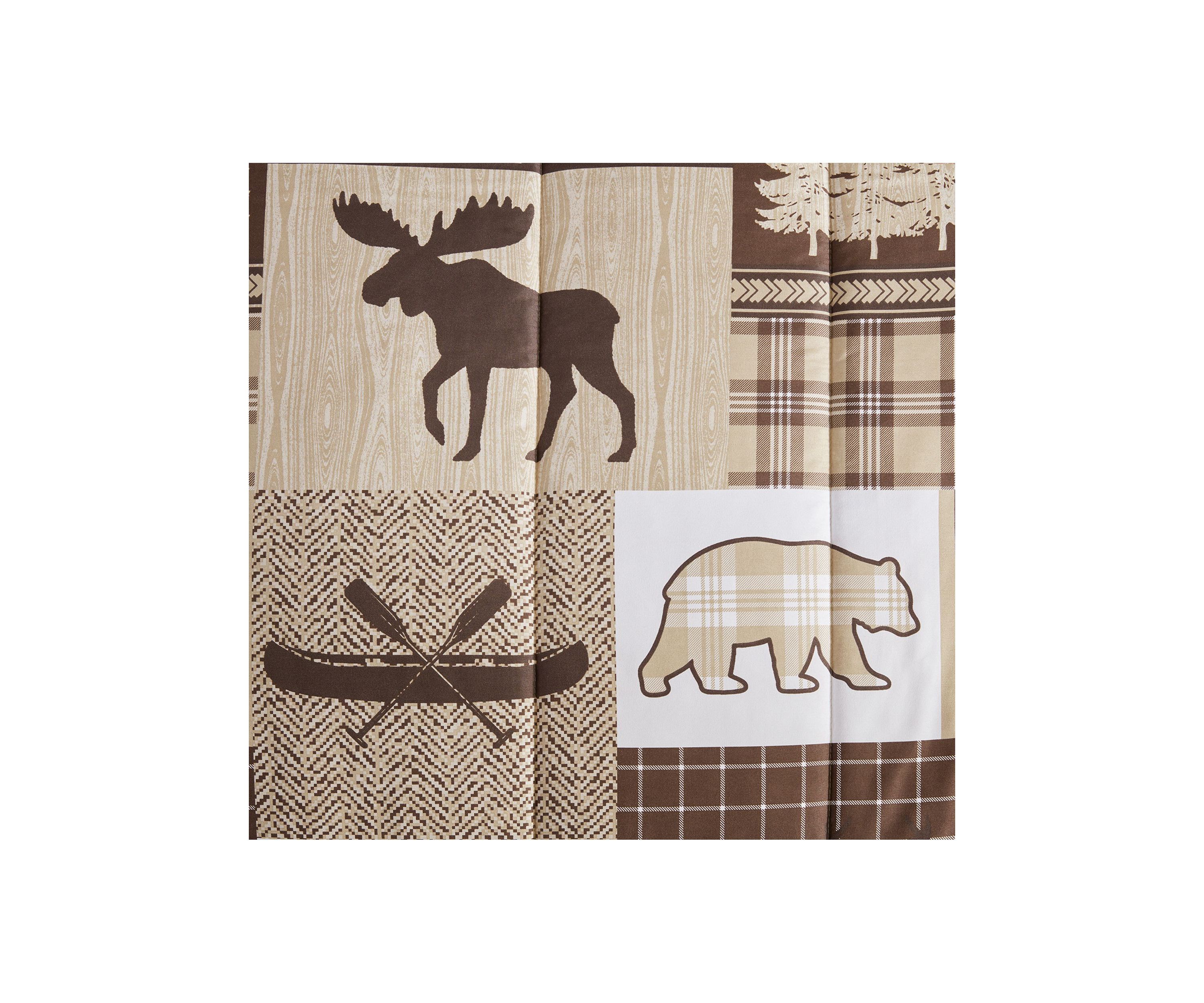 Canyon Trail Brown Microfiber Comforter Set