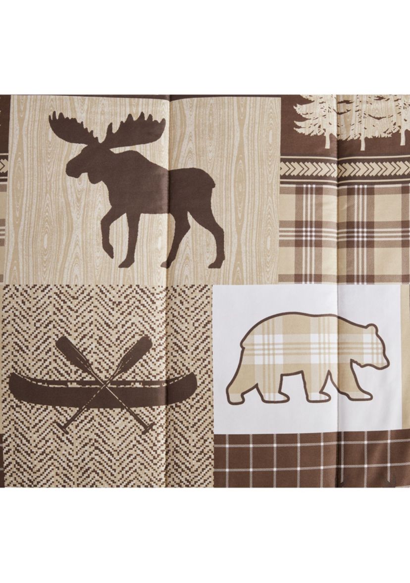 Canyon Trail Brown Microfiber Comforter Set