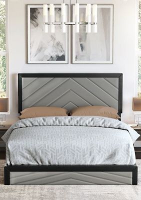 Boyd Sleep Arden Upholstered Platform Bed with Headboard, Mattress Foundation with Strong 14 Wood Slat Supports, No Box Spring Required