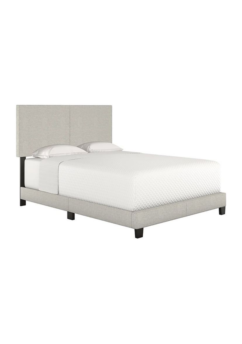 Boyd Sleep Milan Linen Upholstered Platform Bed Frame - Adjustable Headboard, Box Spring Required Storage Bed