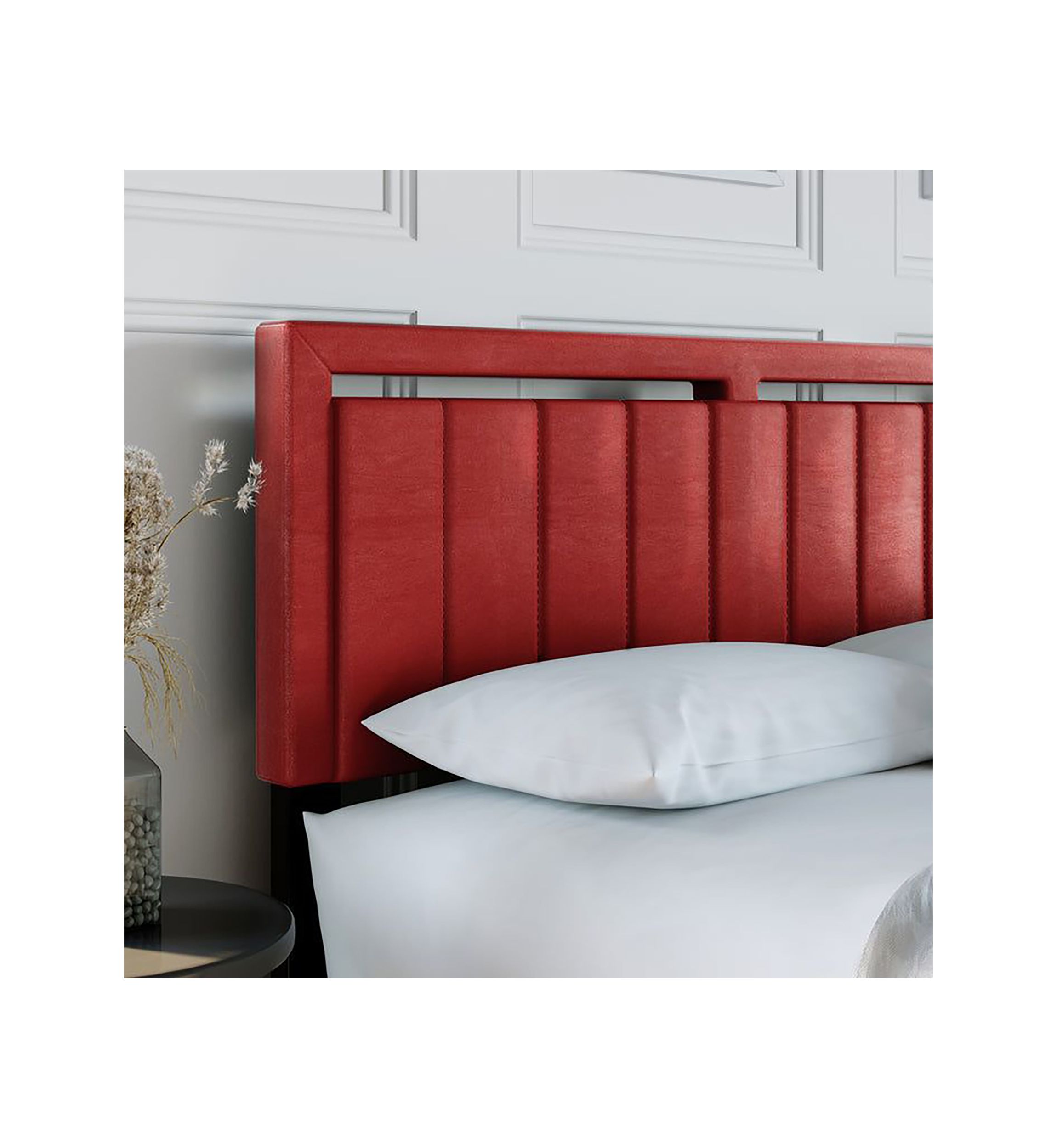 Boyd Sleep Beaumont Upholstered Platform Bed with Headboard, Mattress Foundation with Strong 14 Wood Slat Supports, No Box Spring Required