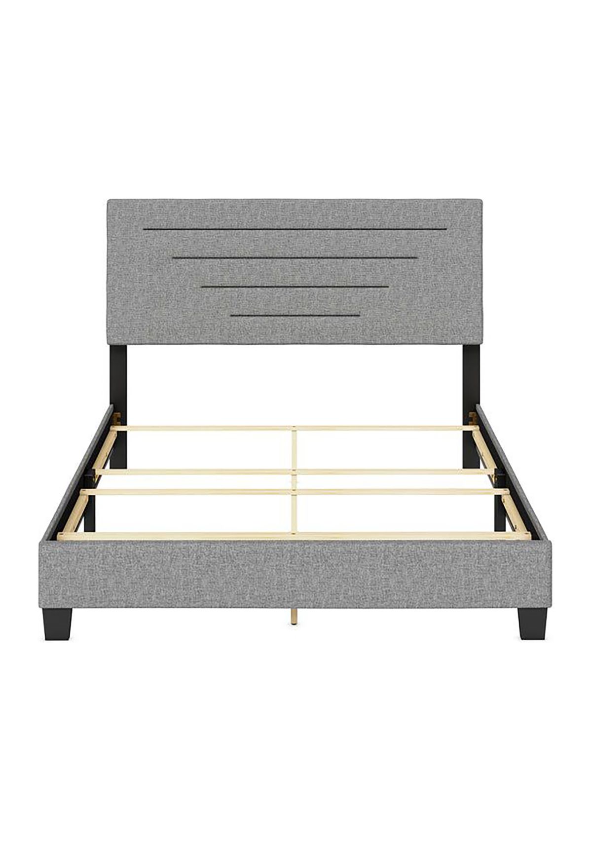 Boyd Sleep Cordoba Fully Upholstered Platform Bed Frame, 4 Wood Support Slats, Requires Box Spring